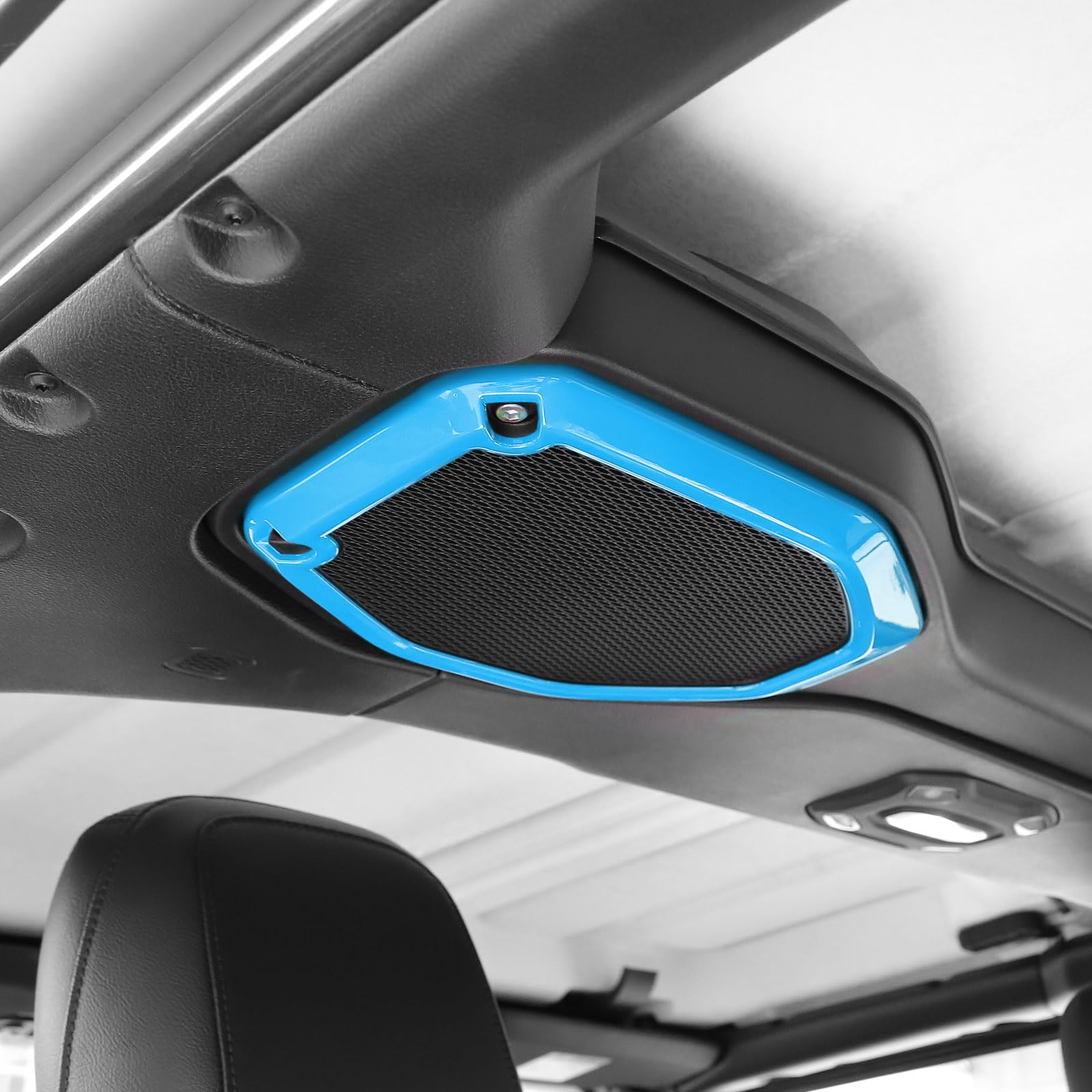 RT-TCZ Roof Speaker Cover Trim for Jeep Wrangler JL JLU & Gladiator JT (2018-2023) - Baby Blue Interior Accessories (2-Piece Set) - Perfect for Car Audio Protection & Customization