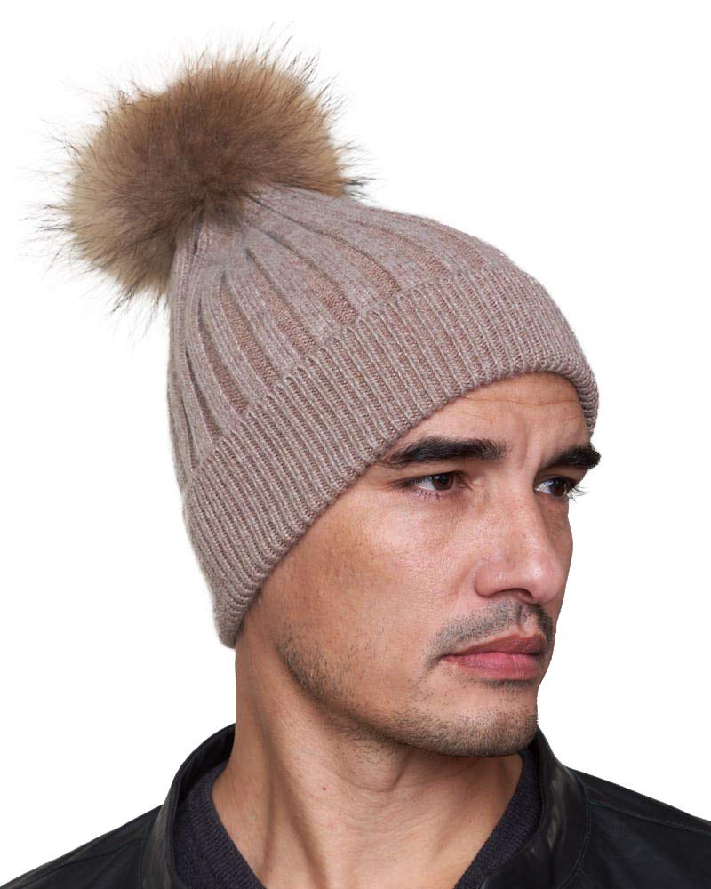 FRR Rocco Knit Beanie Hat with Finn Raccoon - Warm Winter Hat for Men & Women - Perfect for Skiing, Snowboarding & Outdoor Activities