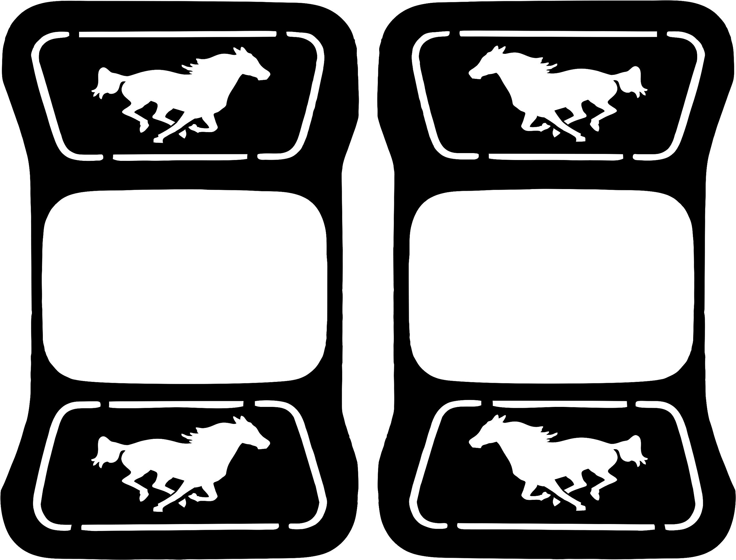 Mustang Tail Light Covers for Jeep Gladiator - Durable Running Horse Design LED Rear Lamp Protectors | Off-Road & Street Legal Accessories