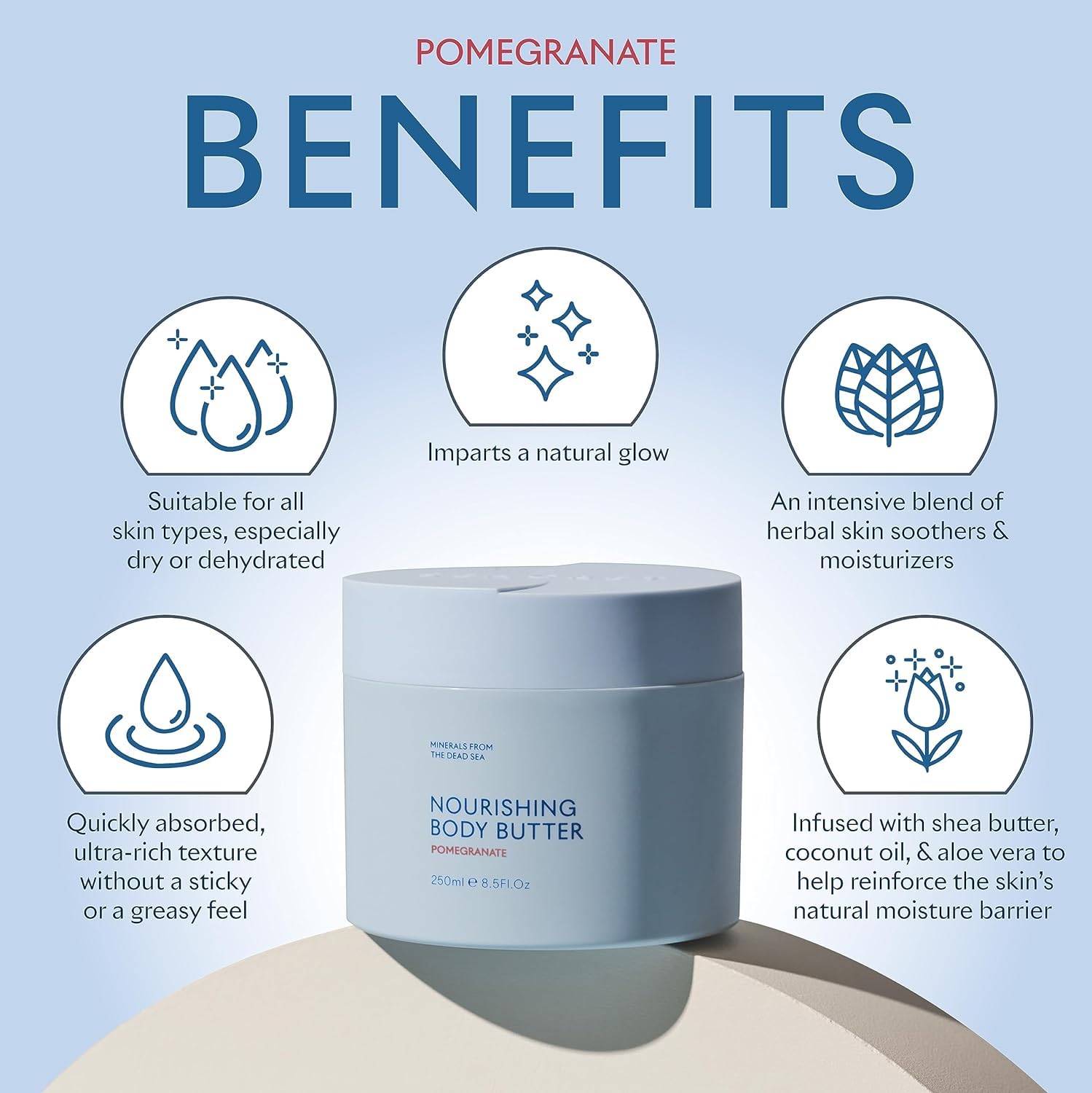 SEACRET Body Butter - Ultra Hydrating Moisturizer Cream with Shea Butter, Cocoa Butter, Vitamins E & C | Dead Sea Minerals | Scented Body Lotion 8.5 FL OZ for Dry Skin Care - Perfect for Daily Hydration & Post-Shower Nourishment