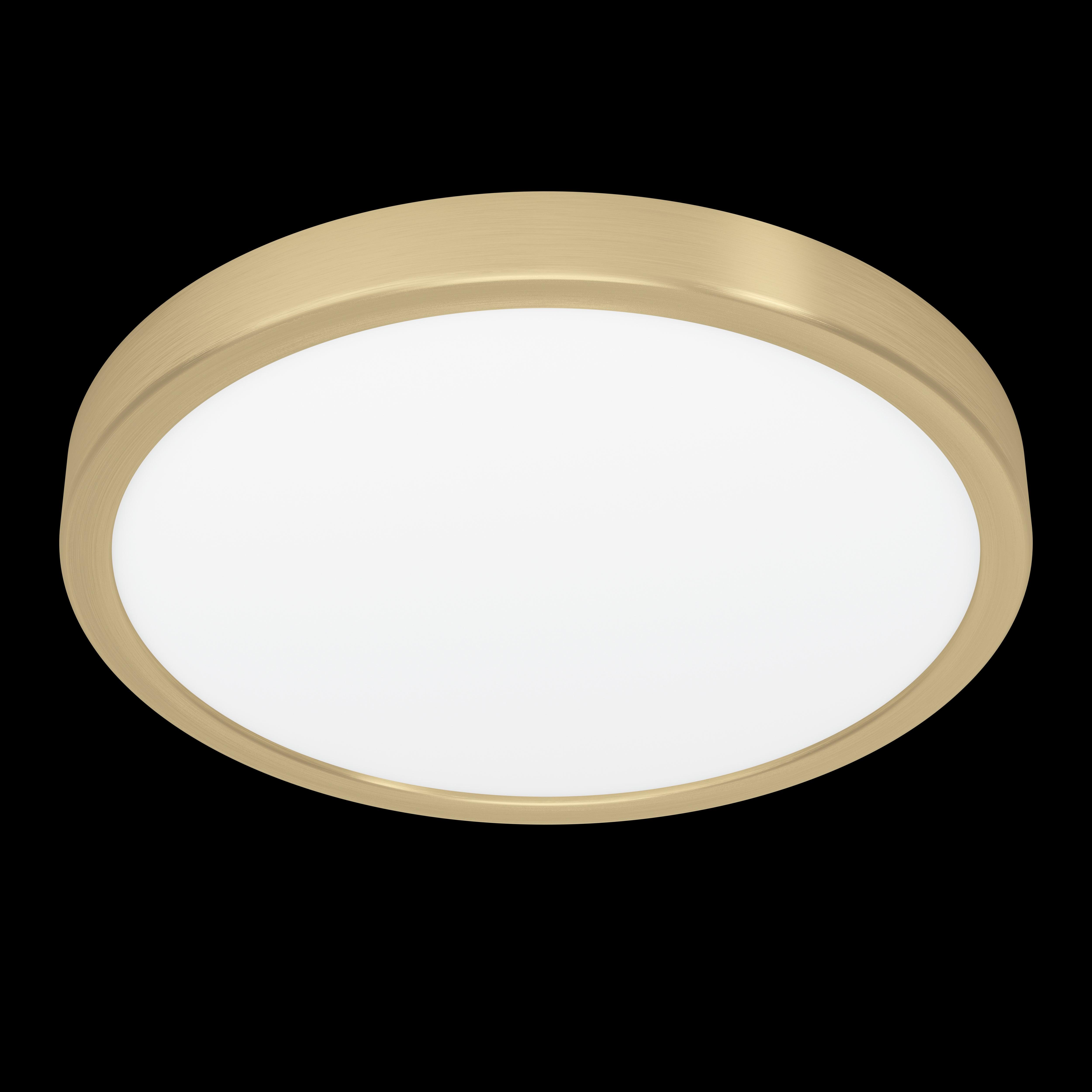 Eglo Fueva 5 Brass LED Round Flush Mount Ceiling Light Fixture - 28.5cm/11.2