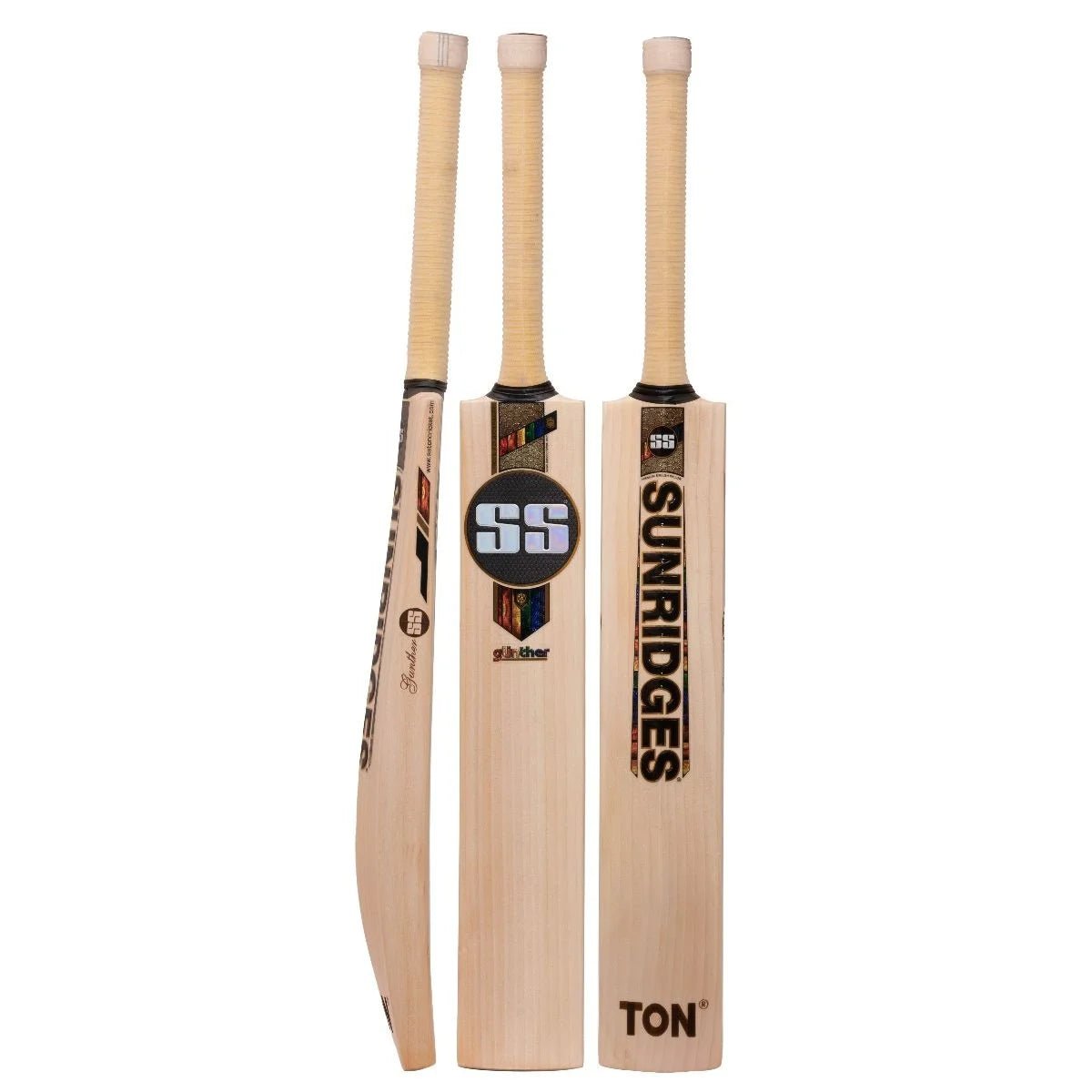 Premium SS Gunther English Willow Cricket Bat Set - 2 High-Quality Bats for Professional & Recreational Cricket Matches | Perfect for Practice, Tournaments & Backyard Games