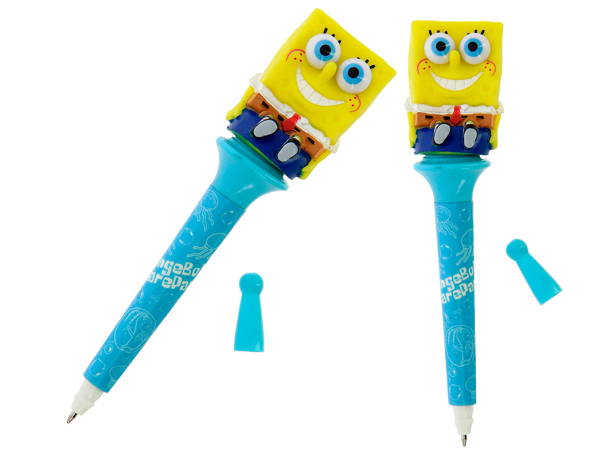 SpongeBob SquarePants Cartoon Character Ballpoint Pens - Fun Writing Tools for School, Office & Collectors | Bulk Pack of 12 Colorful Pens for Kids, Teens & Adults