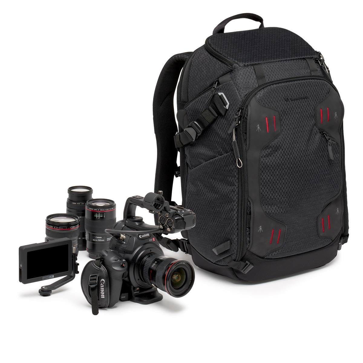 Manfrotto PRO Light Multiloader M Camera Backpack - Professional DSLR Photography Bag with 4 Access Points, Tripod Mounts & Customizable Dividers | Perfect for Travel, Outdoor Shoots & Studio Work