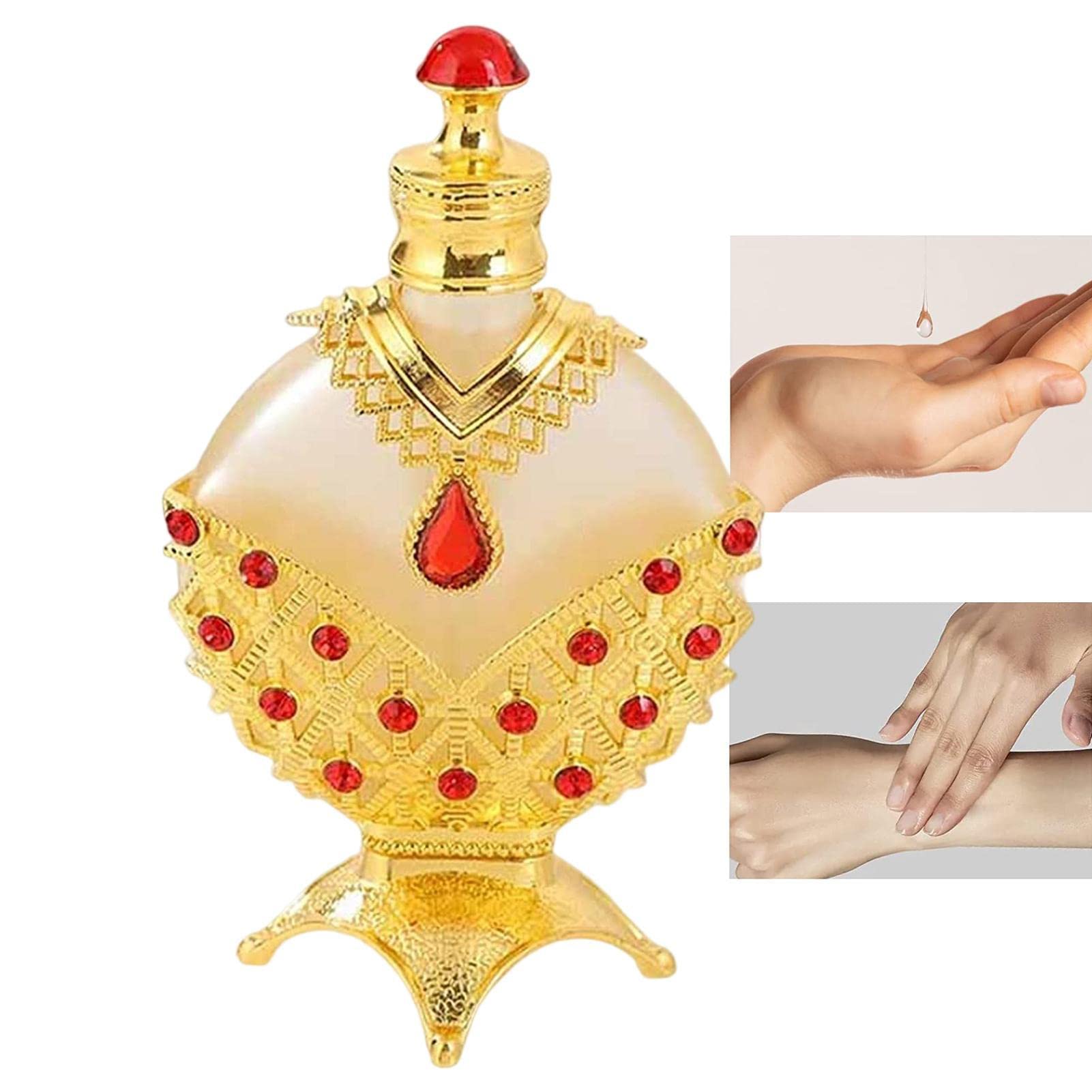 Long Lasting Arabian Perfume Oil - Hareem Al Sultan Gold Attar Concentrated Fragrance for Women & Men | Essential Oil for Body, Pheromone Boost, Romantic Gift Idea | Perfect for Date Nights, Special Occasions & Daily Wear