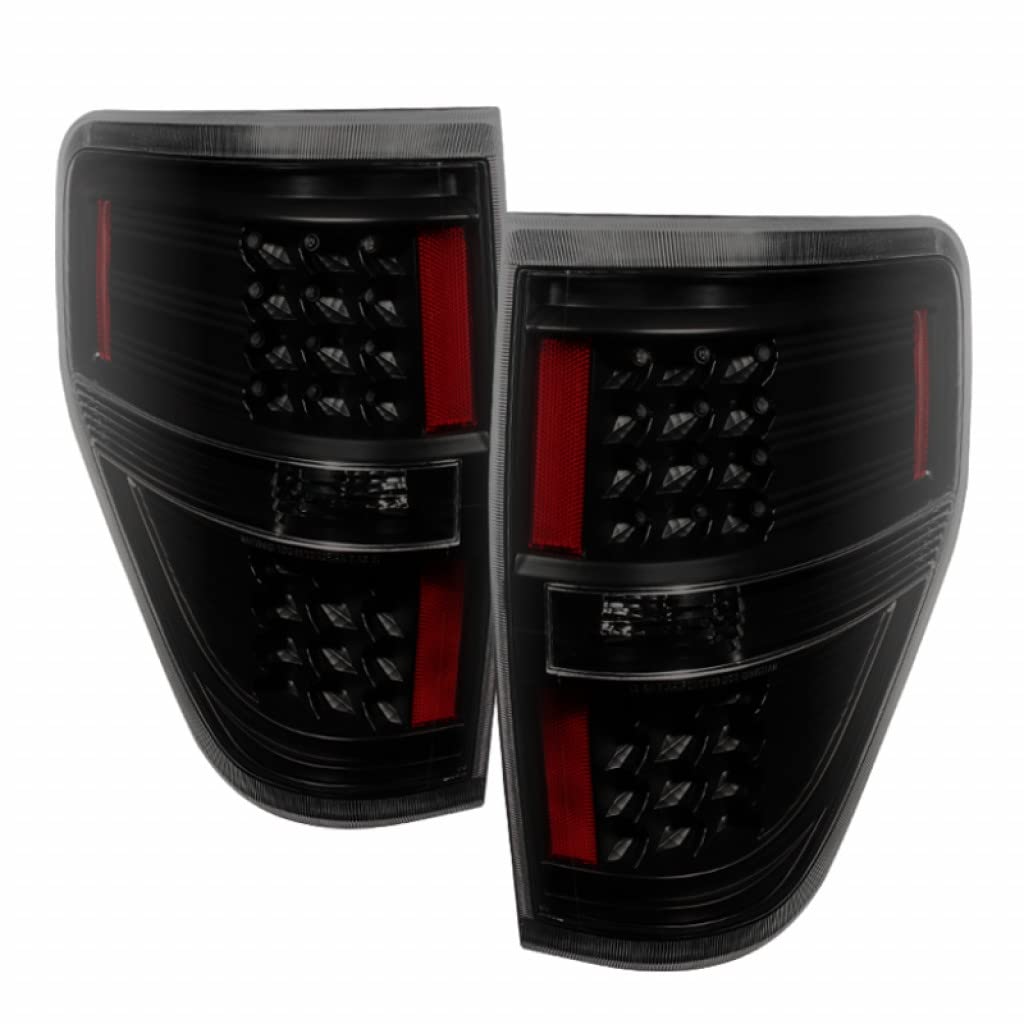 2009-2014 Ford F-150 LED Tail Lights Pair - Black Smoke Spyder 9025655 | Upgrade for Enhanced Visibility & Style | Perfect for Night Driving & Custom Truck Modifications