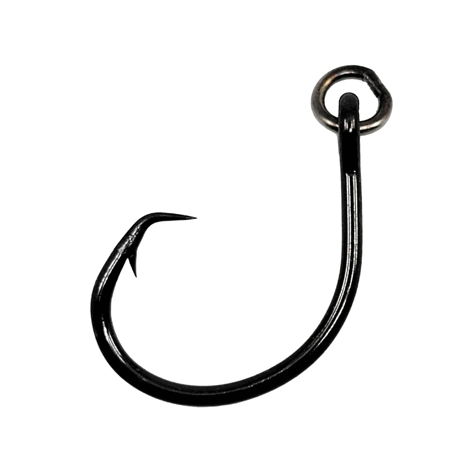 Mustad R39942 3X Ringed Demon Offset Circle Hooks - 7 Pack for Saltwater Fishing & Catch and Release - Strong Sharp Hooks for Bass, Snapper, and Catfish