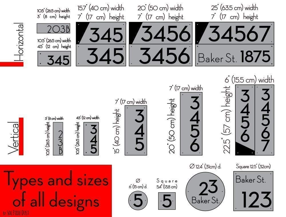Modern Concrete House Numbers with Black Acrylic - Contemporary Address Plaque for Front Door - Durable Outdoor Home Sign for House, Apartment, and Mailbox Numbering