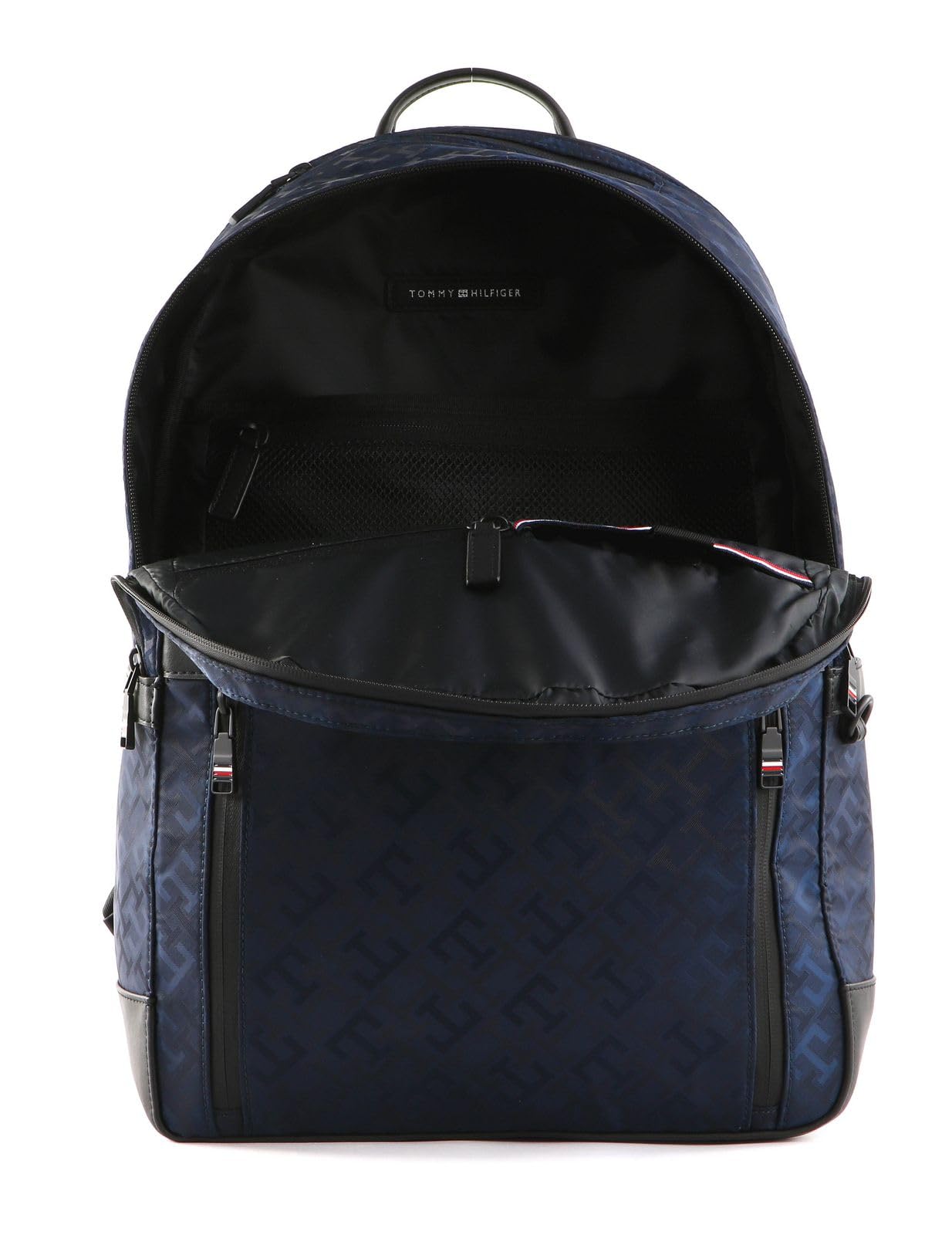 TOMMY HILFIGER TH Elevated 1985 Monogram Backpack in Space Blue - Stylish Laptop Bag for Work, School & Travel
