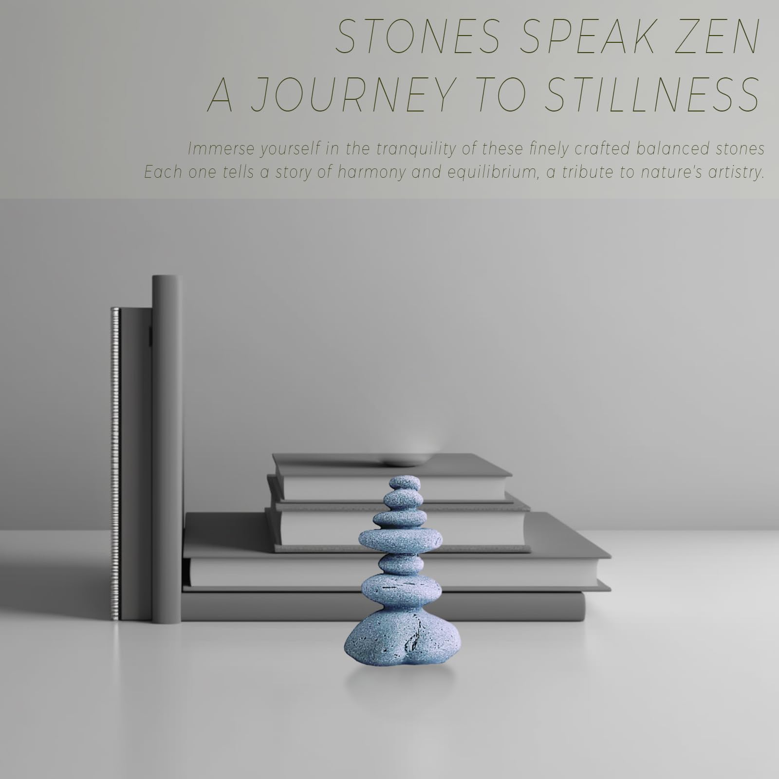 7 Zen Stacking Stones - Handmade Rock Statues for Garden & Office Decor, Yoga Meditation Accessories, Small Fish Tank & Micro Landscape Decoration - Perfect for Relaxation, Feng Shui & Home Zen Spaces