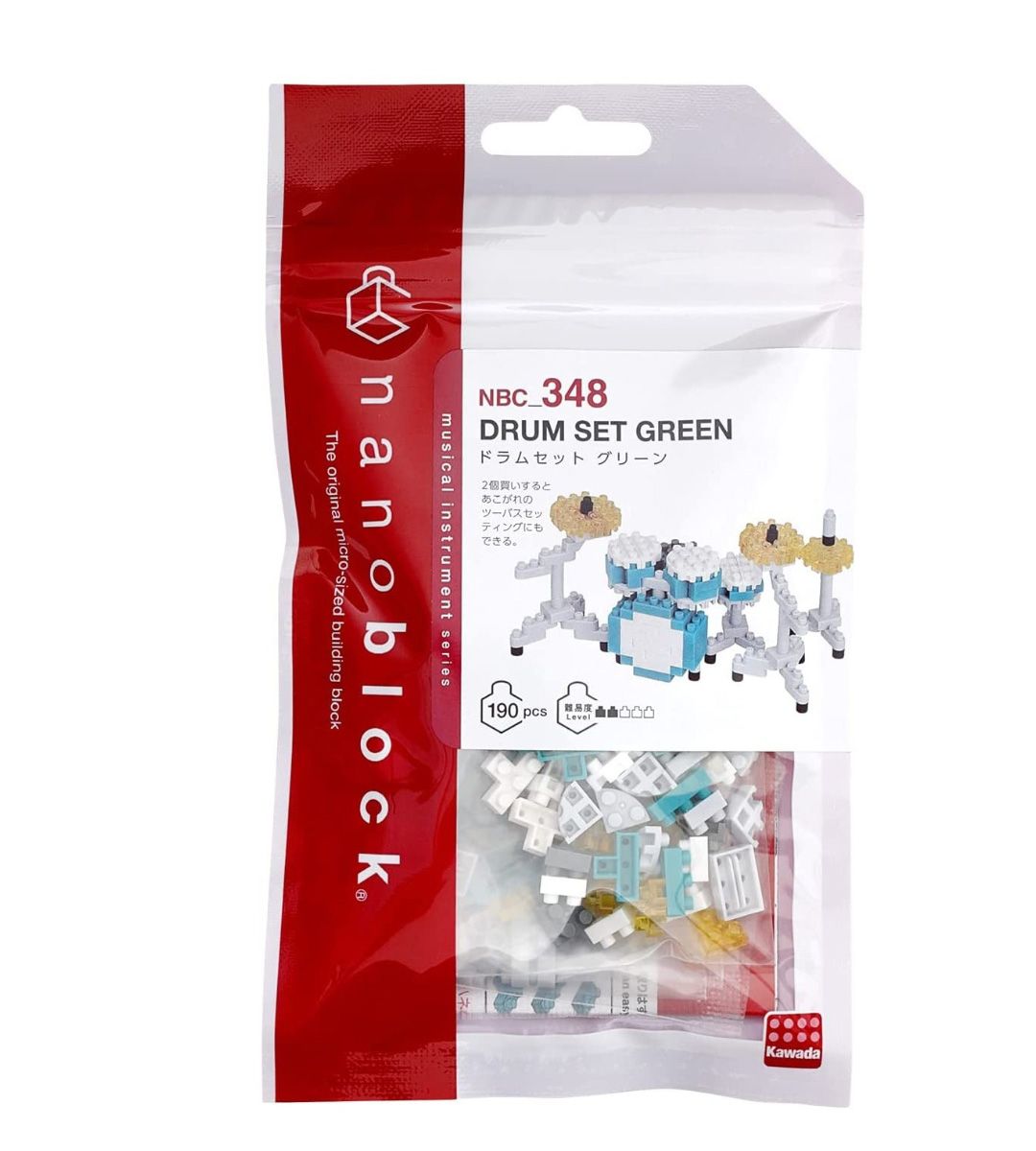 Nanoblock NBC 348 Green Battery - Mini Building Blocks for STEM Education & Creative Play - Perfect for Kids' Learning Toys & Collectors