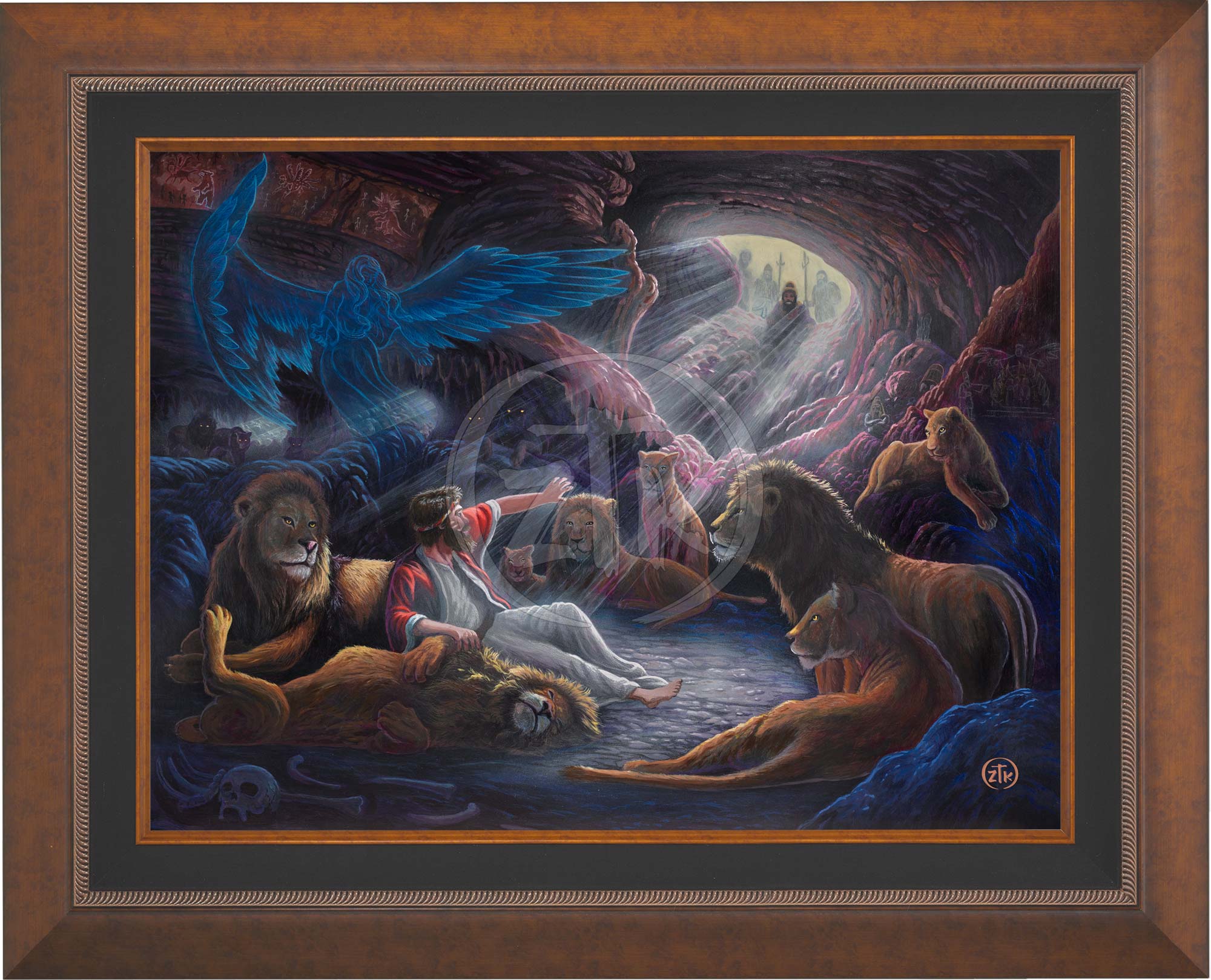 Daniel in the Lion's Den Limited Edition Canvas Wall Art - Biblical Story Painting for Home Decor, Church, Office & Gift