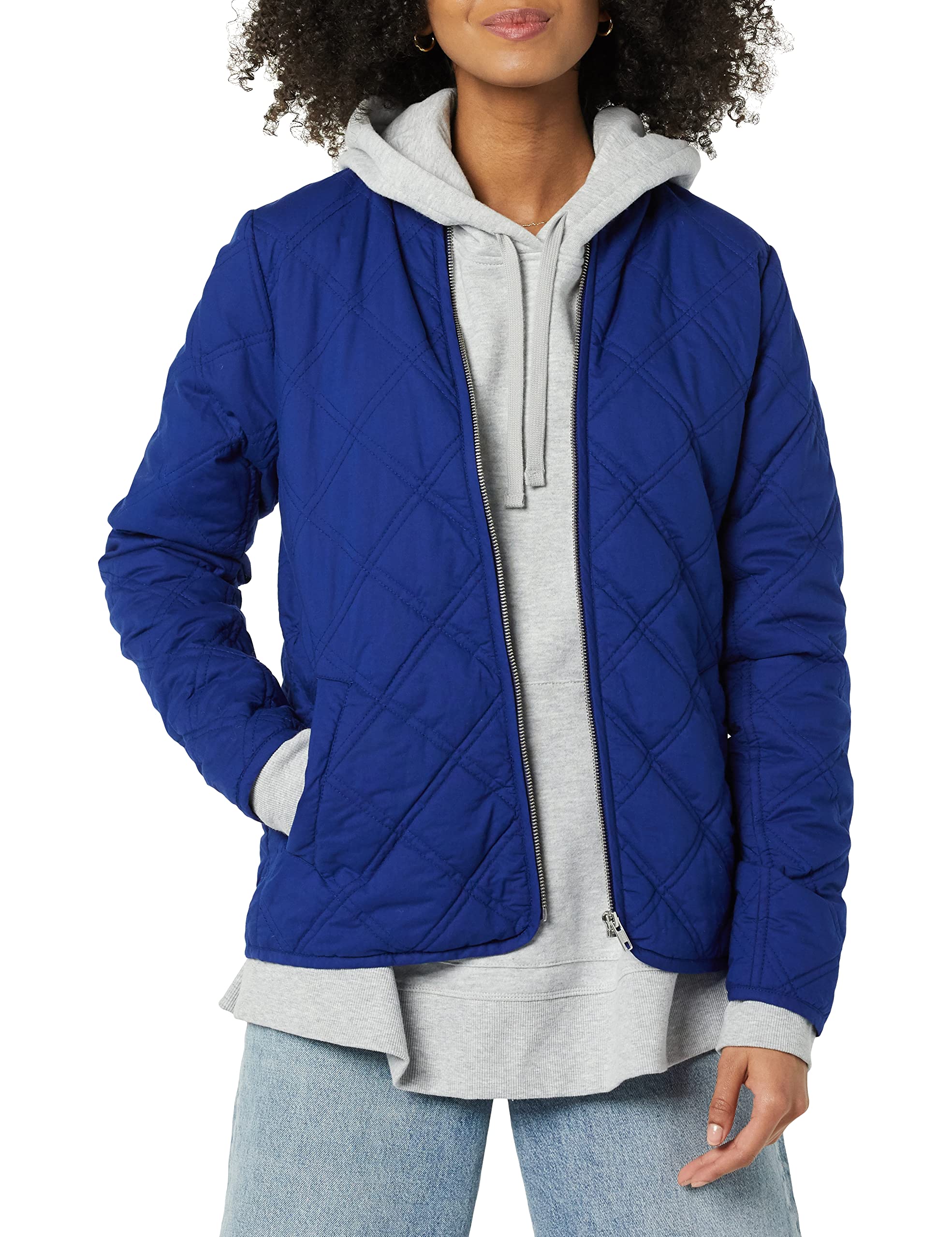 Amazon Essentials Women's Lightweight Padded Jacket - Water-Resistant Winter Coat with Hood for Outdoor Activities, Hiking & Casual Wear
