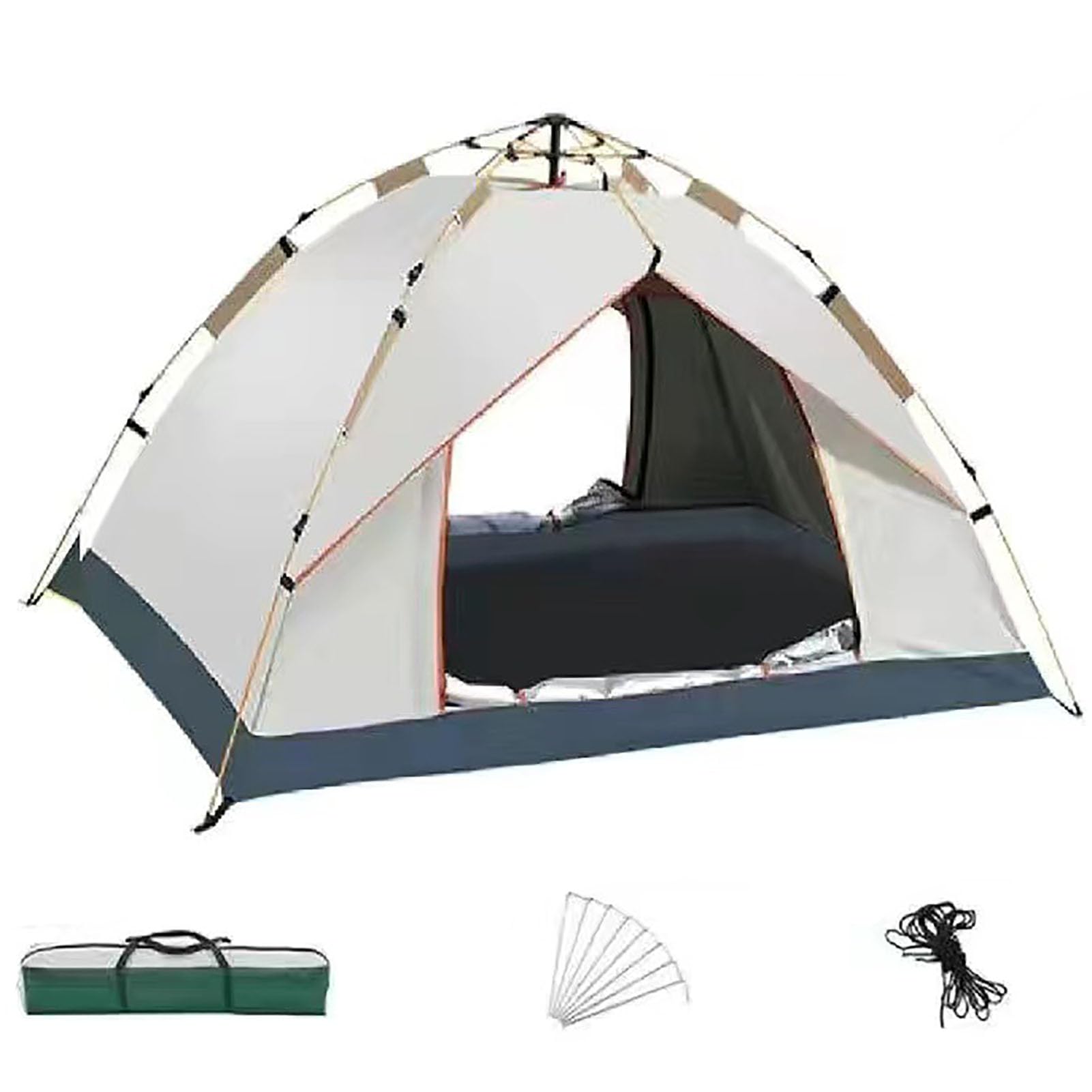 Automatic Pop-Up Tent - Lightweight Folding Dome Camping Tent, Waterproof Double Layer Instant Setup for Family Outdoor Camping, Hiking & Travel | Perfect for Backpacking, Beach Trips & Festivals