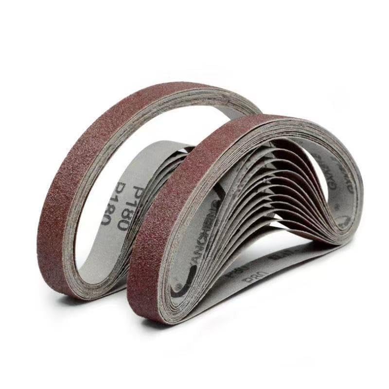 10PC Abrasive Sanding Belts 452x15mm - Sander Belt Attachment for Wood & Soft Metal Polishing - Power Tool Accessory for Grinders & Sanders - Perfect for DIY Projects & Professional Woodworking