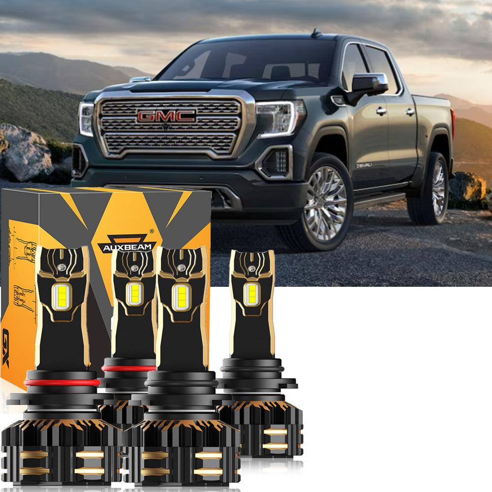 2005-2006 GMC Sierra 1500 HD 9005 9006 LED Headlight Bulbs Kit - High Brightness Conversion for Night Driving & Off-Road Use