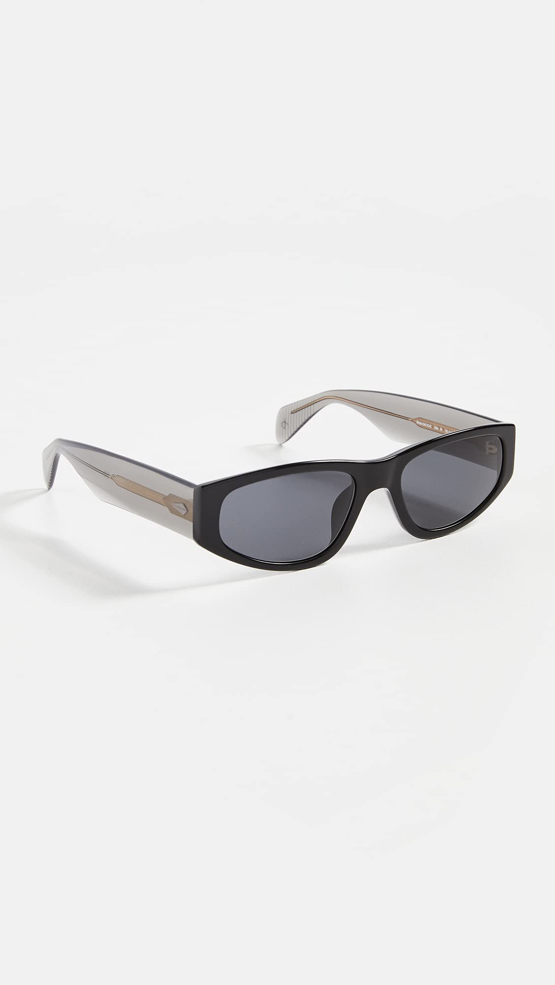 Rag & Bone Women's RNB 1047/G/S Black Grey Sunglasses - Stylish UV Protection Shades for Outdoor Activities, Beach & Driving