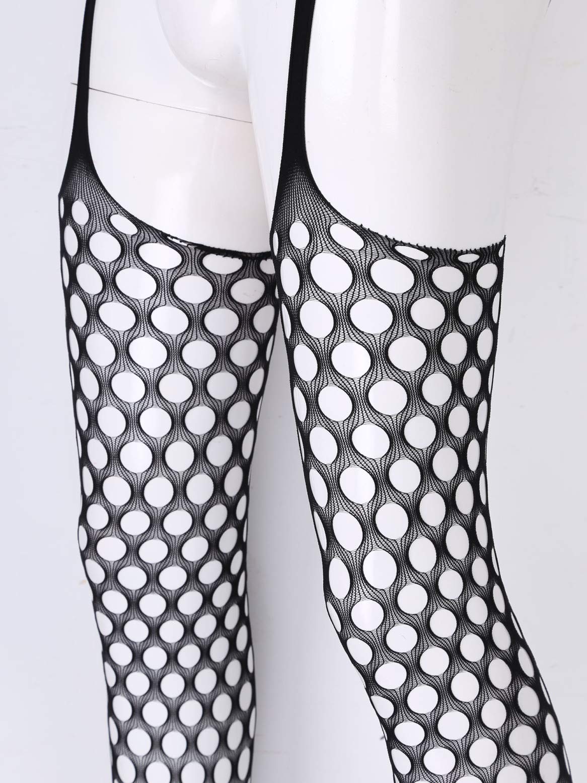 Sexy Fishnet Thigh-High Stockings with Suspenders for Men - Sissy Lingerie & Crossdressing Outfits - Perfect for Cosplay, Roleplay & Nightwear