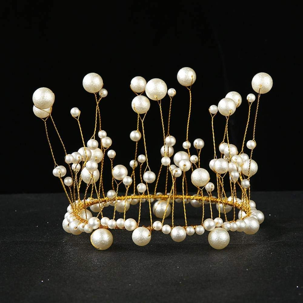 Golden Crown Cake Topper for Girls Birthday Party Decorations - Elegant Cake Decor for Princess Theme, Baby Shower, Bridal Shower & Special Occasions (Pack of 1)