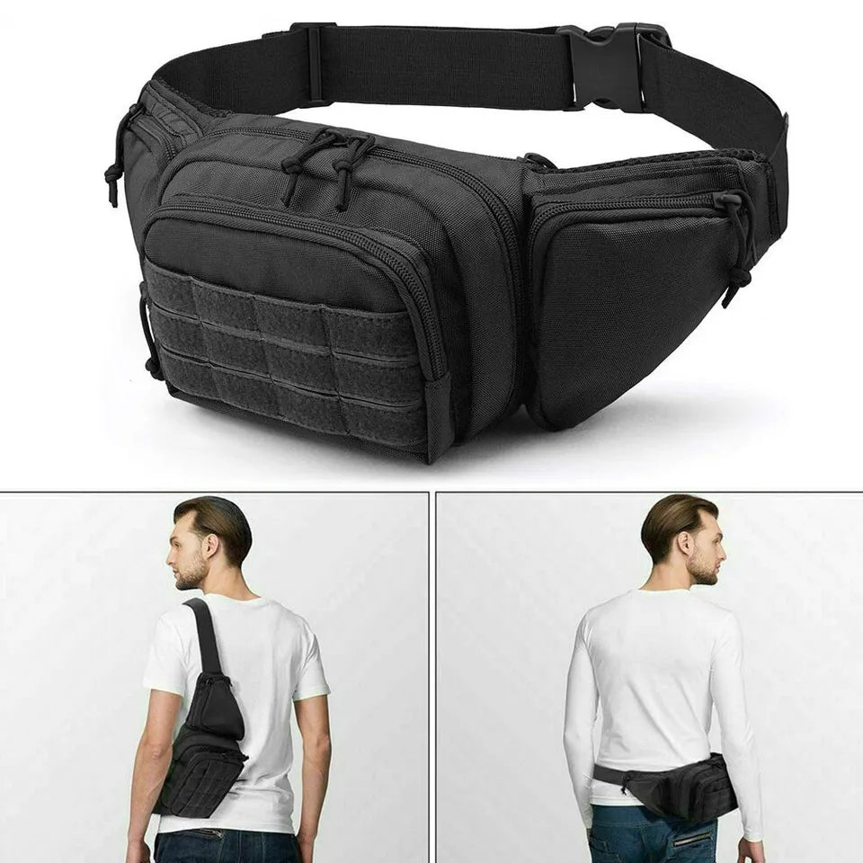 Tactical Waist Pack for Concealed Carry - Durable Fanny Pack Holster with Multiple Pockets - Perfect for Outdoor Activities, Hiking, Travel and Everyday Use