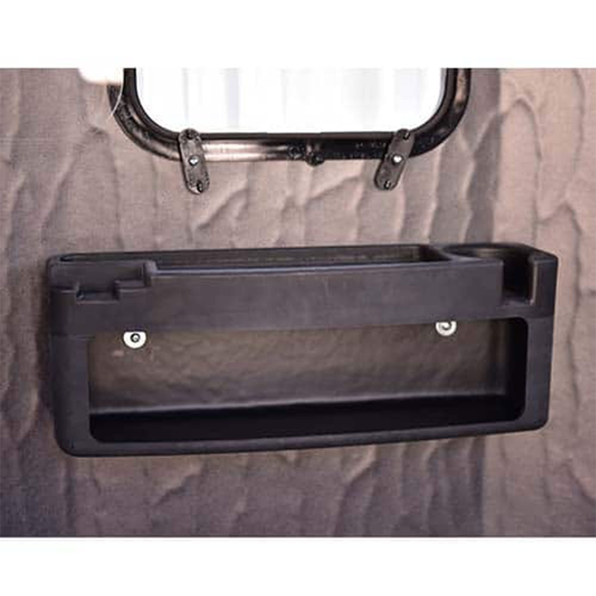 Blind Storage Wall Shelf with Rubber Lined Shelves & Stump Light - Durable Hunting Gear Organizer for Banks Stump Blind, Camouflage Equipment & Personal Items | Perfect for Hunting Cabins, Deer Stands & Outdoor Storage