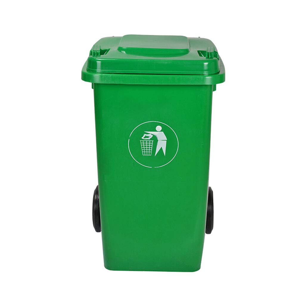 32L Large Capacity Commercial Trash Can with Lid - Heavy Duty Outdoor Wastebasket, Industrial Foot Pedal, Sanitation & Medical Grade Plastic Garbage Bin for Hospitals, Restaurants, Offices & Public Spaces