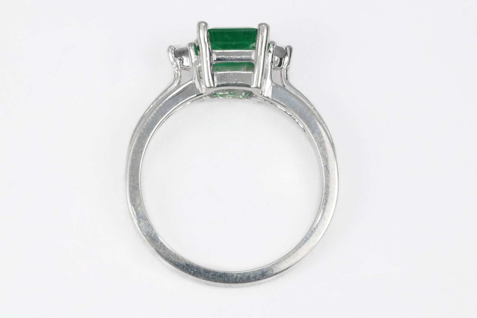 1.30 TCW Emerald & Ruby Three Stone Engagement Ring in 925 Sterling Silver - Perfect for Proposals, Anniversaries & Special Occasions