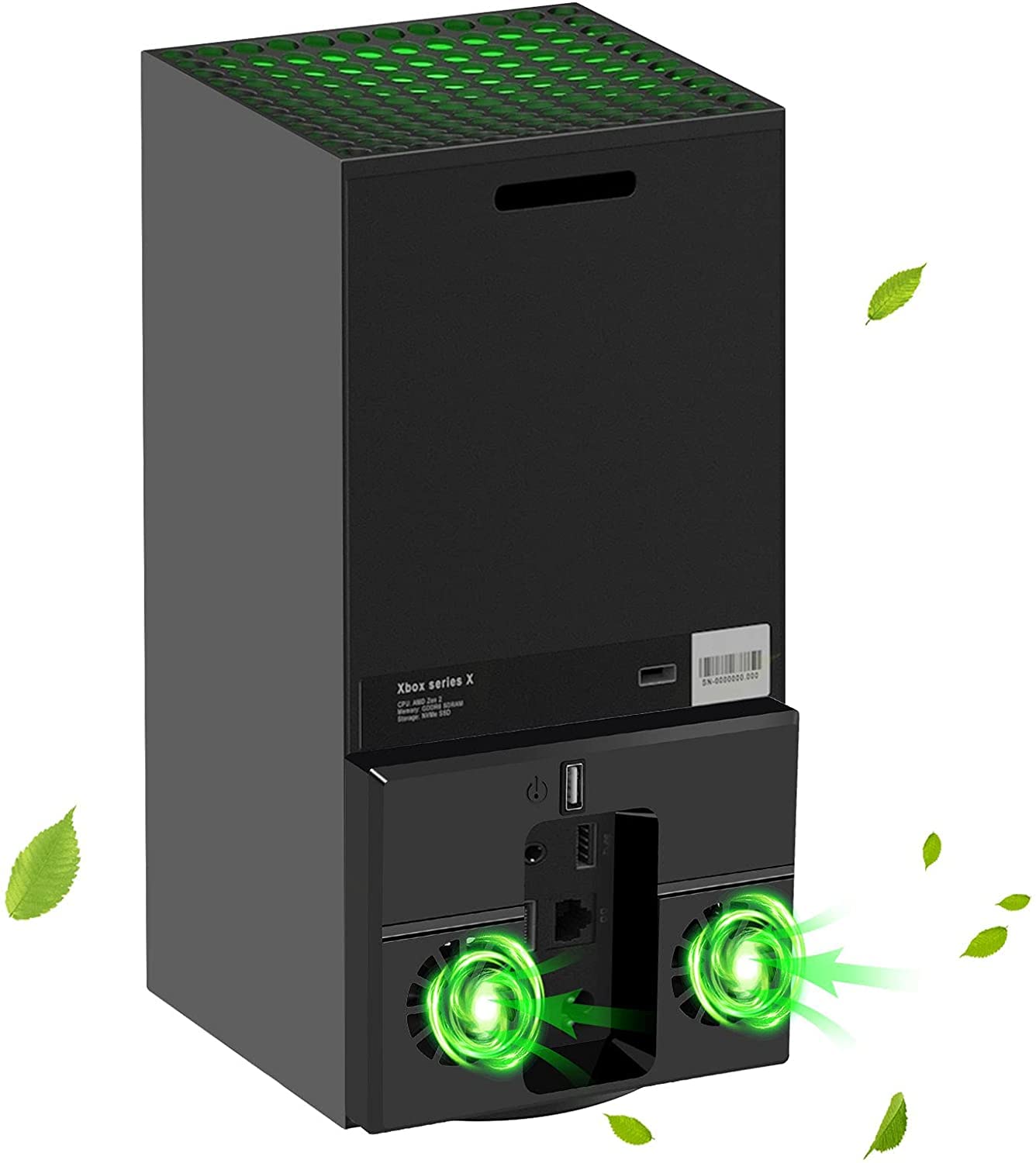 Linkstyle Vertical Cooling Fan for Xbox Series X - USB Powered Cooling Stand with Dual Fans & External USB Port - Xbox Series X Cooling System Accessories - Perfect for Gaming, Streaming & Long Play Sessions (Xbox Series X Only)