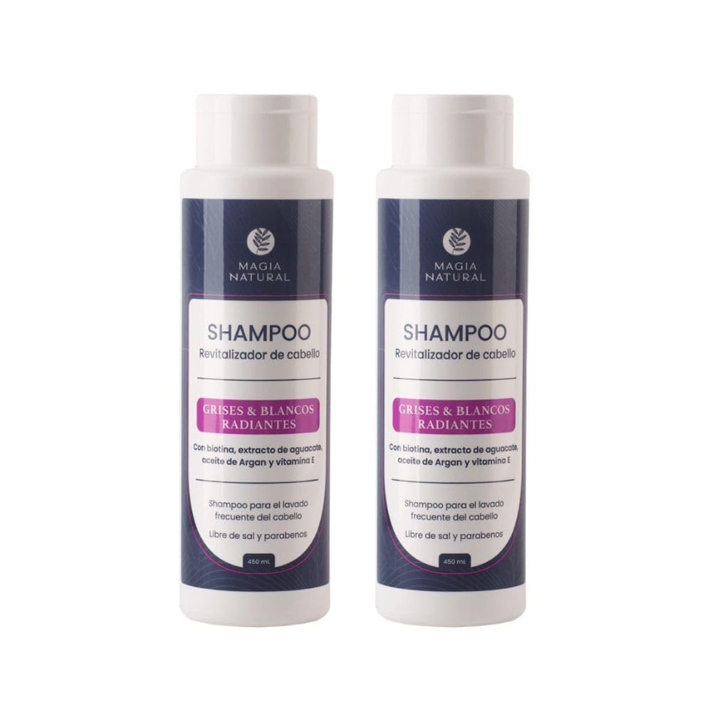 RUUFE Anti-Gray Shampoo for White & Gray Hair - Revitalizing Formula with Natural Ingredients (2 Pack) - Restores Shine & Youthful Look for Men & Women