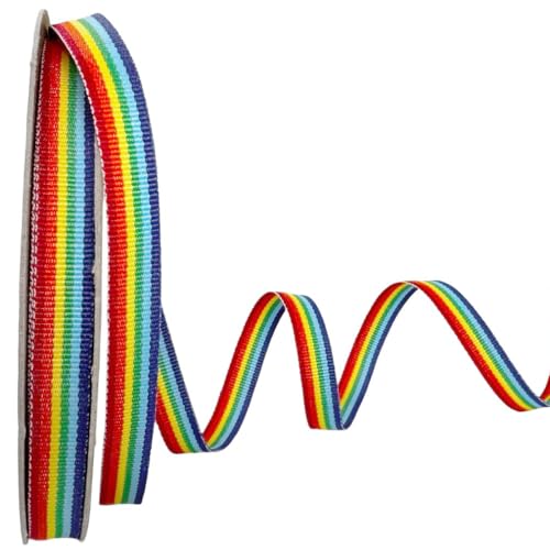 Rainbow Stripe Grosgrain Ribbon