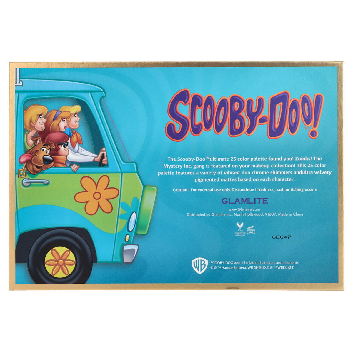 Glamlite Scooby Doo 25-Color Eyeshadow Palette - Vibrant Pigmented Makeup for Halloween, Cosplay & Everyday Wear