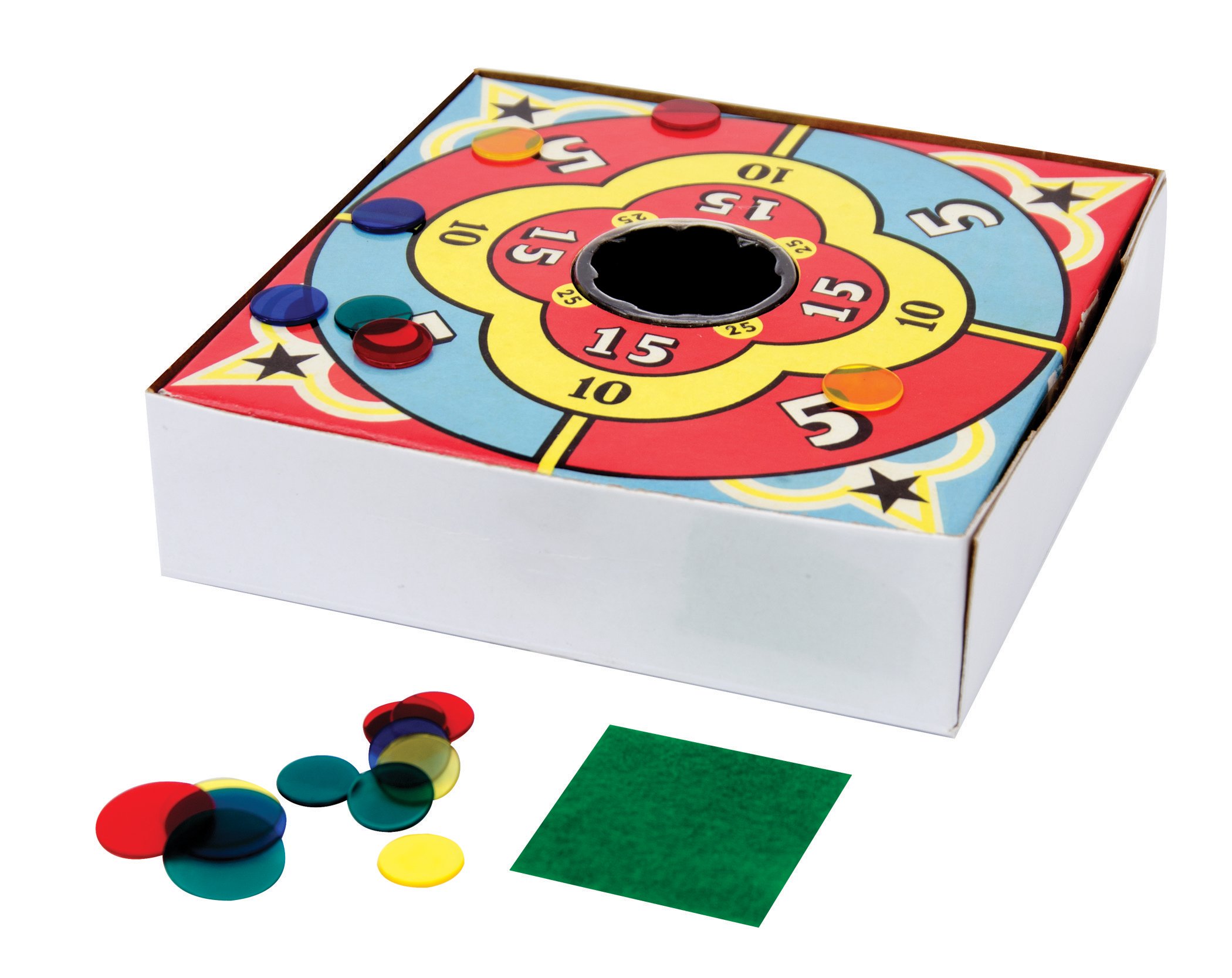 Schylling Tiddledy Winks Classic Family Game Set with Board, Cup, and Winks - Perfect for Kids Ages 3+ and Family Game Nights