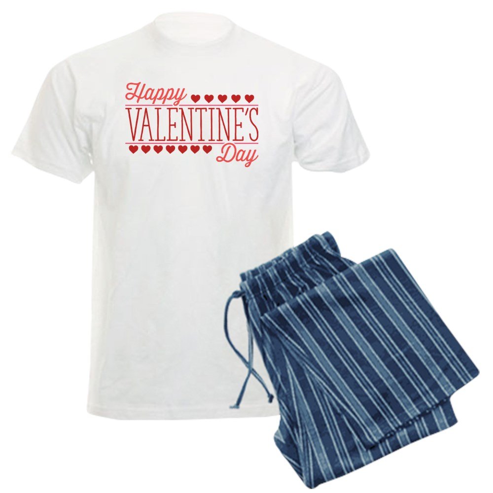 Happy Valentine's Day Men's Lightweight Pajama Set - Soft & Comfortable Sleepwear for Him - Perfect Gift for Boyfriend, Husband, Anniversary & Romantic Nights