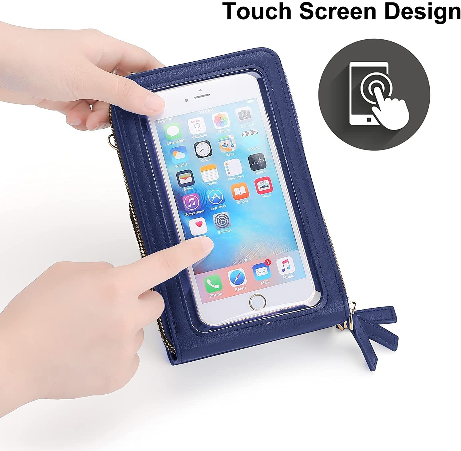 Women's Small PU Leather Crossbody Phone Bag - Stylish Cellphone Purse Wallet for Everyday Use, Travel & Shopping