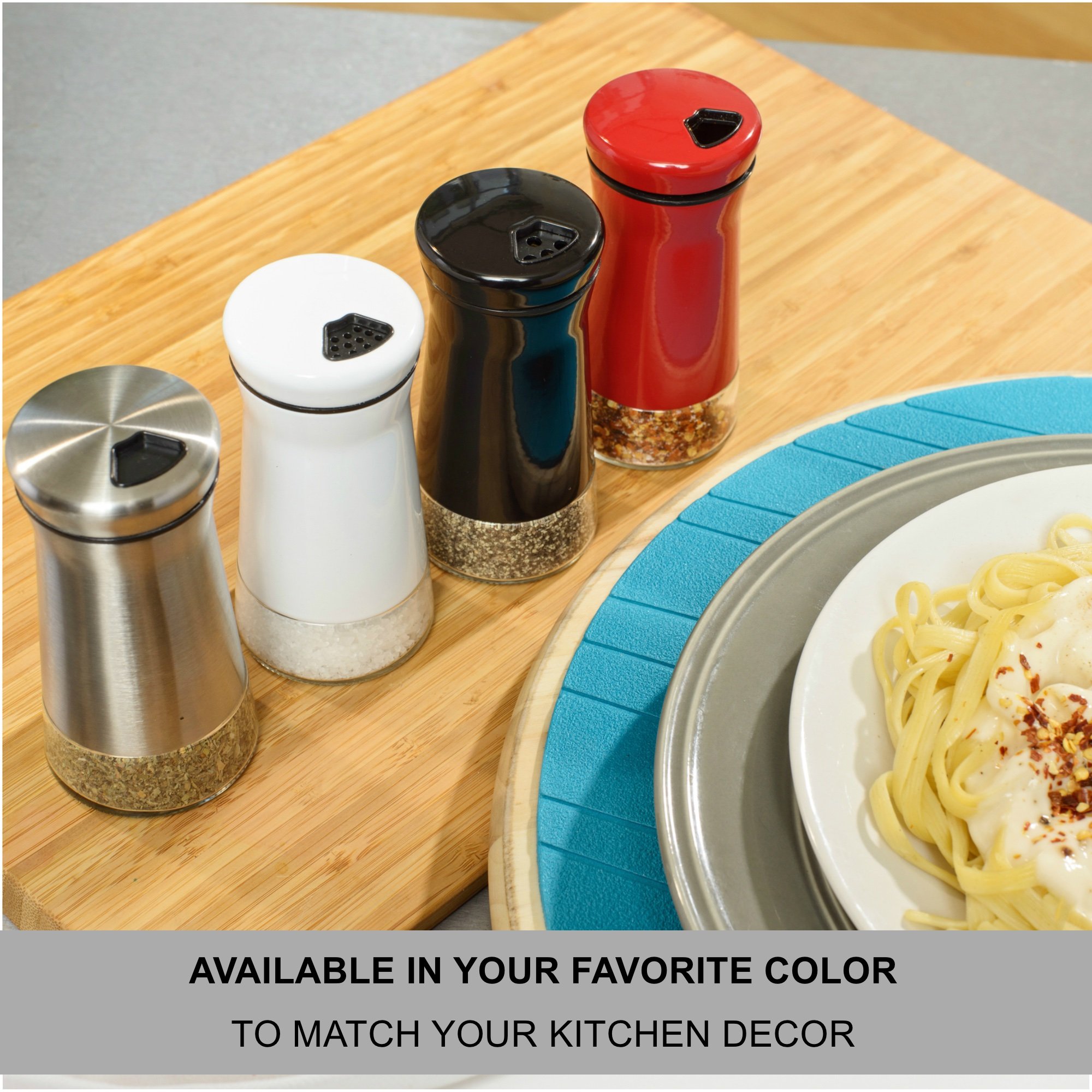 Premium Stainless Steel Salt and Pepper Shakers Set with Adjustable Dispensing Holes - Ideal for Kitchen, Dining Table & Outdoor Picnics