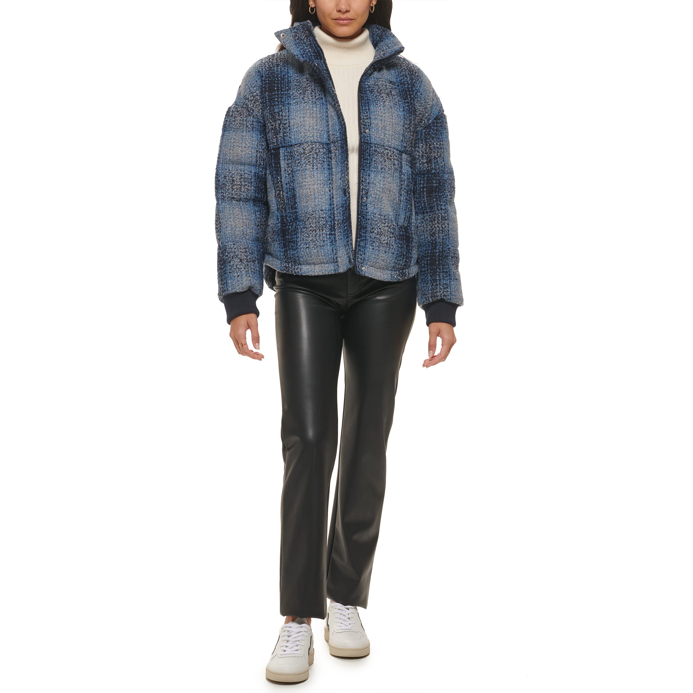 Levi's Women's Cinch Waist Puffer Jacket - Warm Winter Coat with Adjustable Belt, Lightweight Quilted Down Jacket for Outdoor Activities & Casual Wear