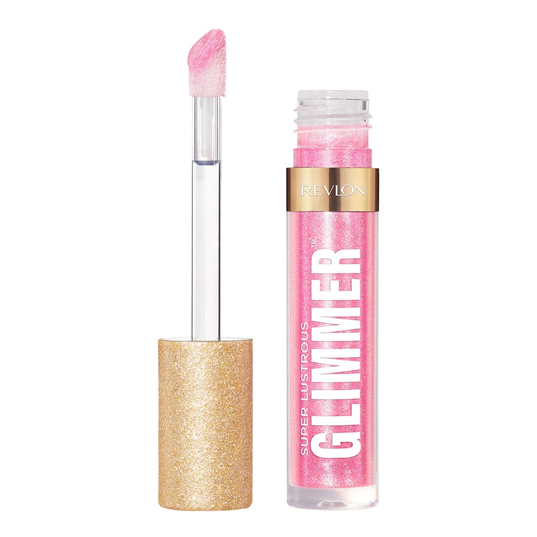 Revlon Super Lustrous Glimmer Gloss - Pink Prisma Shine (3.8ml) | Hydrating Lip Gloss for Everyday Wear, Date Night & Special Occasions