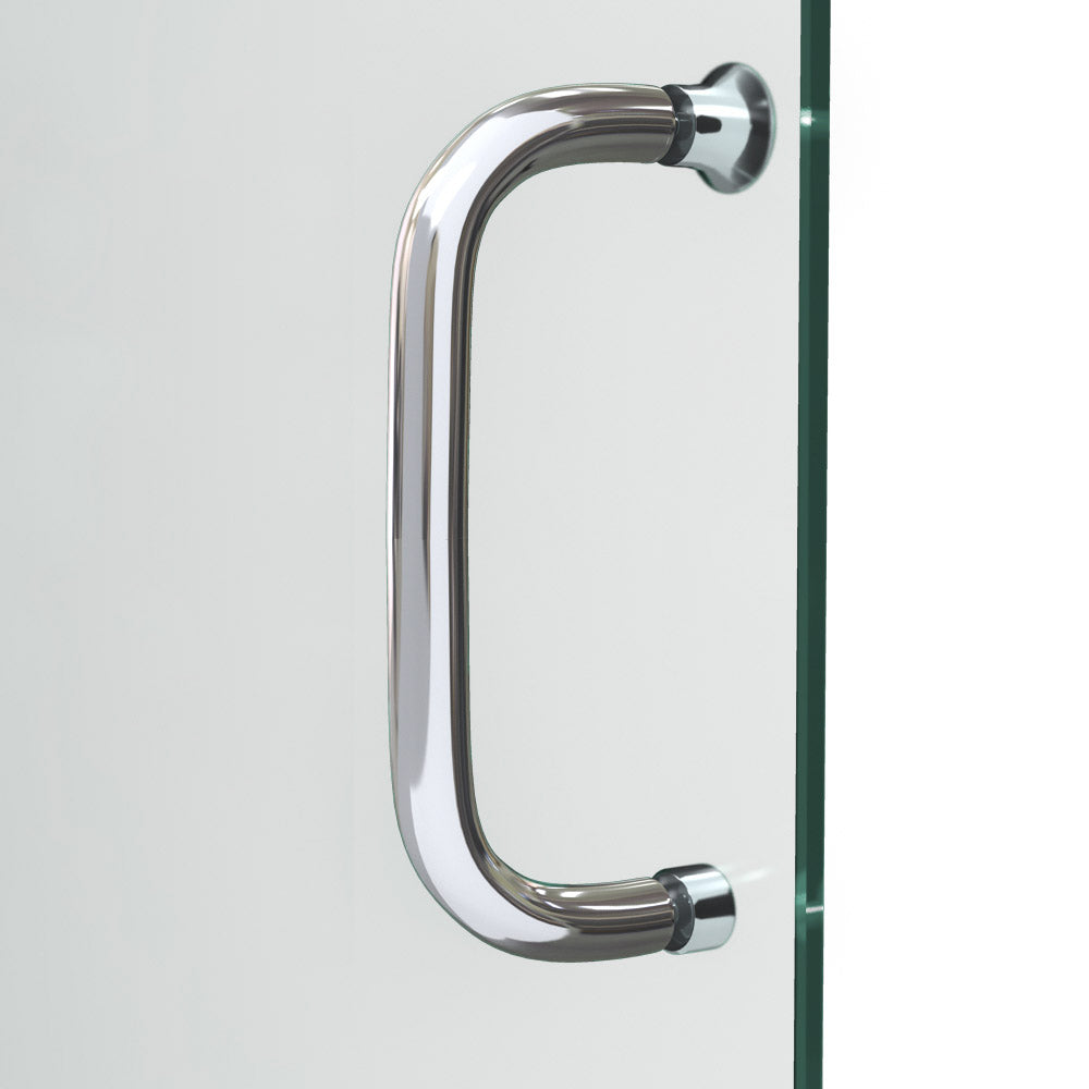 DreamLine Infinity Z 32x60x74.75 Inch Frosted Glass Sliding Shower Door - Brushed Nickel Frame with White Base & Center Drain - Perfect for Modern Bathrooms & Spa-Like Showers