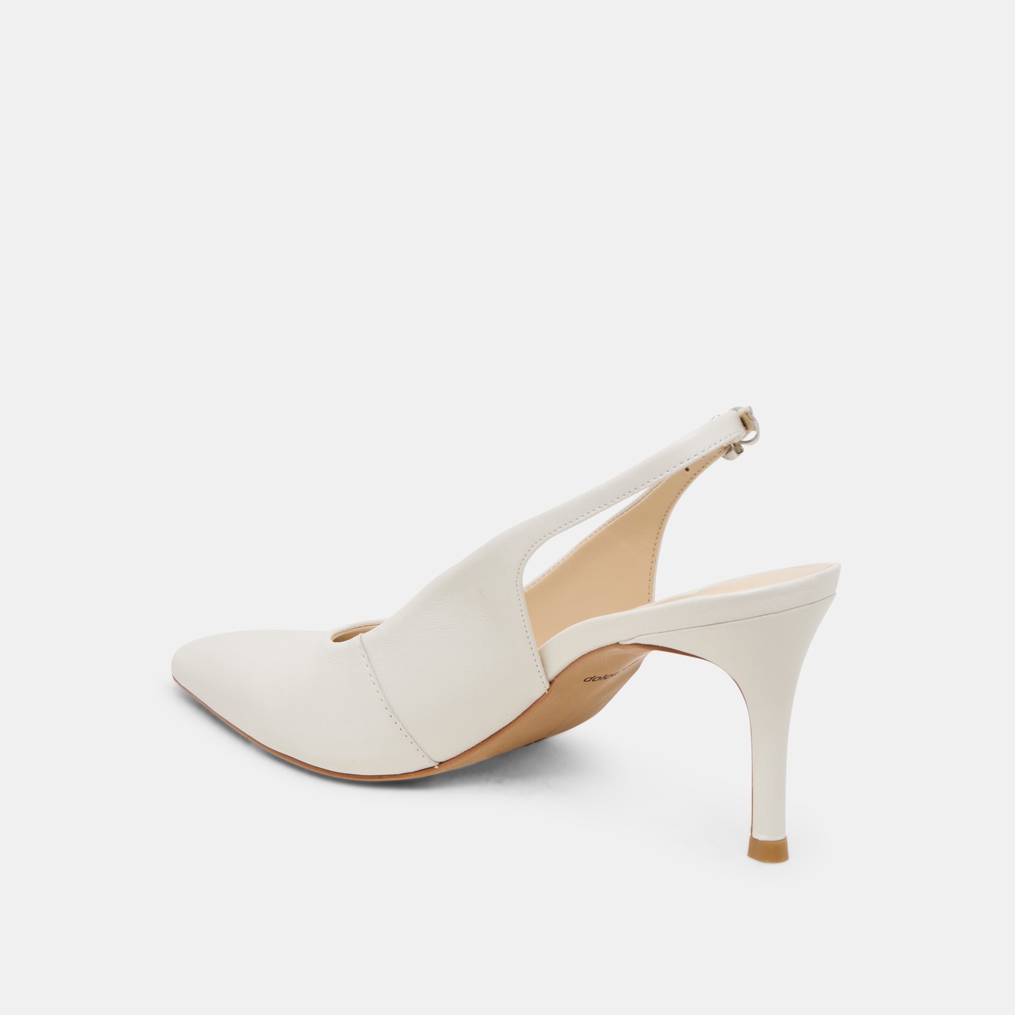 ELASI Women's White Leather Heels - Comfortable High Heel Pumps for Work, Party & Evening Wear - Stylish Dress Shoes for Formal Occasions