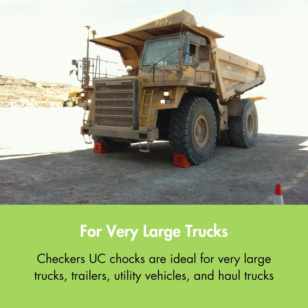 Extra Large Heavy Duty Wheel Chock for Semi Trucks & Trailers (46-65