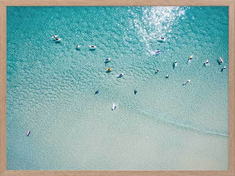 7 Mile Beach Framed Wall Art Print - Tropical Coastal Decor for Living Room, Bedroom & Office - Premium Canvas Painting of Caribbean Seascape