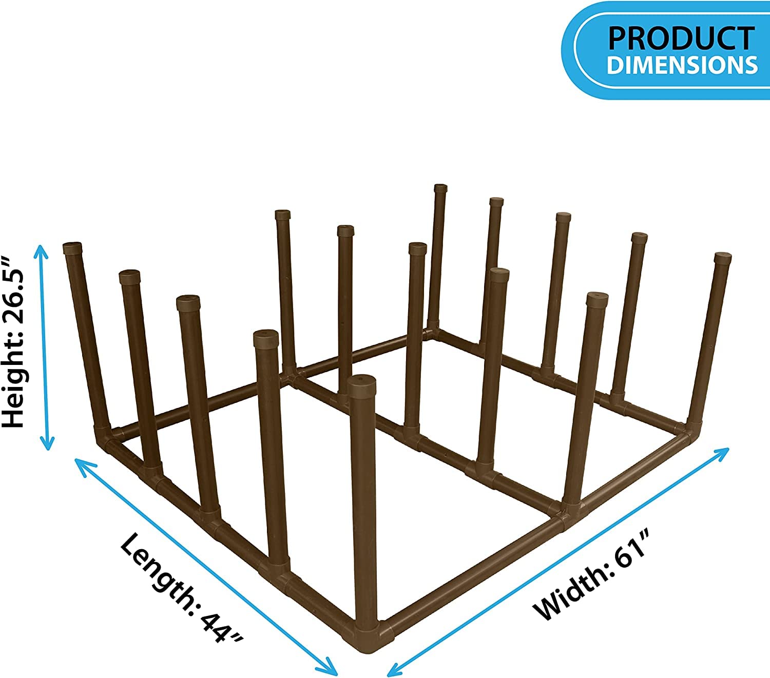 12-Bar Heavy-Duty Pool Float and Raft Storage Rack - 44