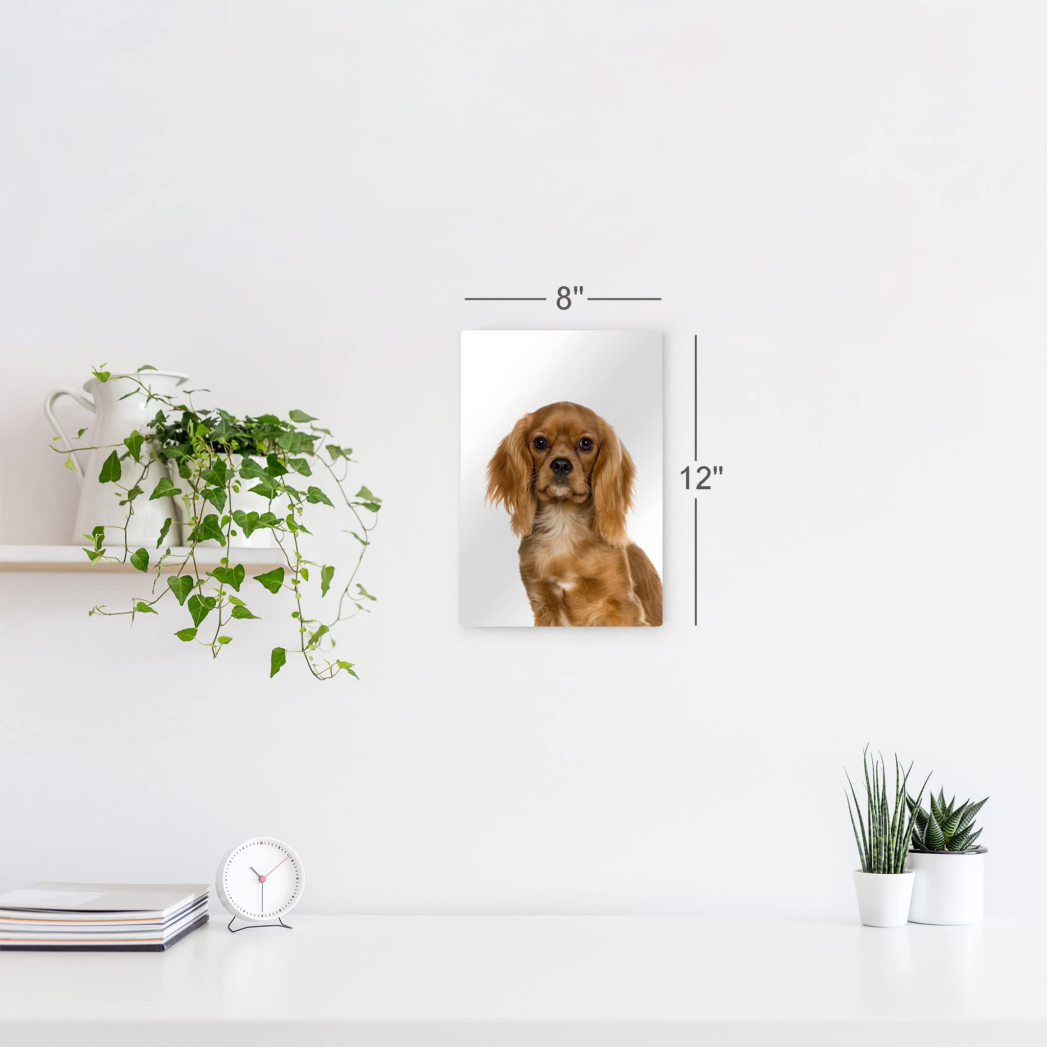Cavalier King Charles Spaniel Dog Portrait Metal Wall Art - Pet Lover Gift for Mom, Dad, Dog Owners - 40x30 Inch Home Decor for Living Room, Bedroom, Nursery - Made in USA | Perfect for Housewarming, Birthday & Holiday Presents