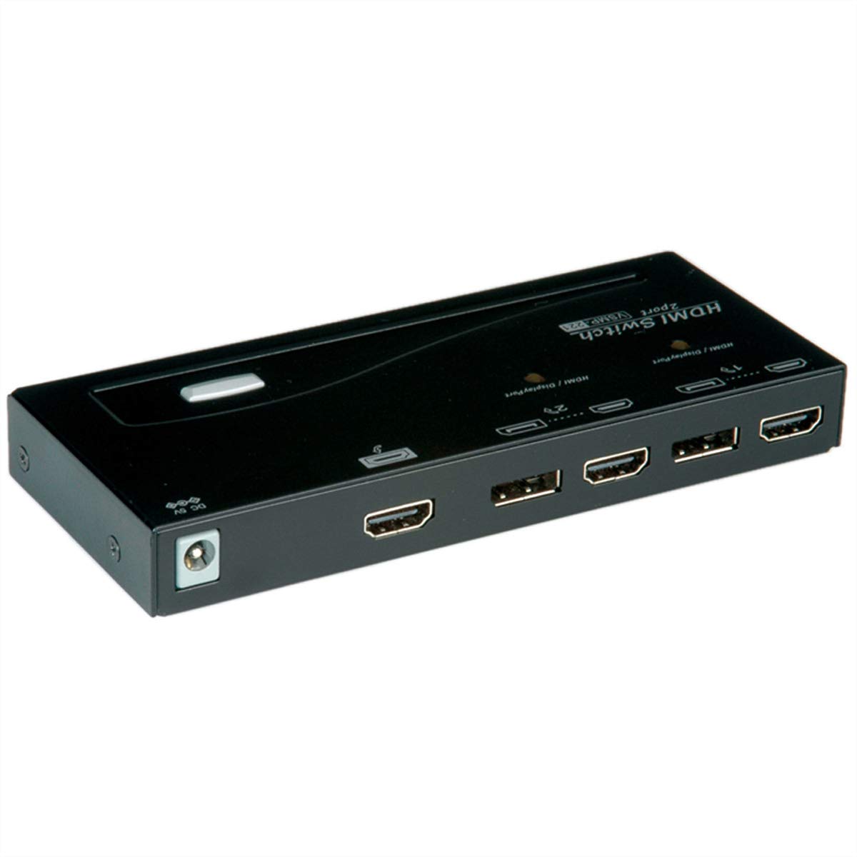 2-Way HDMI/DP Switch - Full HD 1080p Resolution with HDCP Support | Black | Perfect for Home Theater & Multi-Device Setup