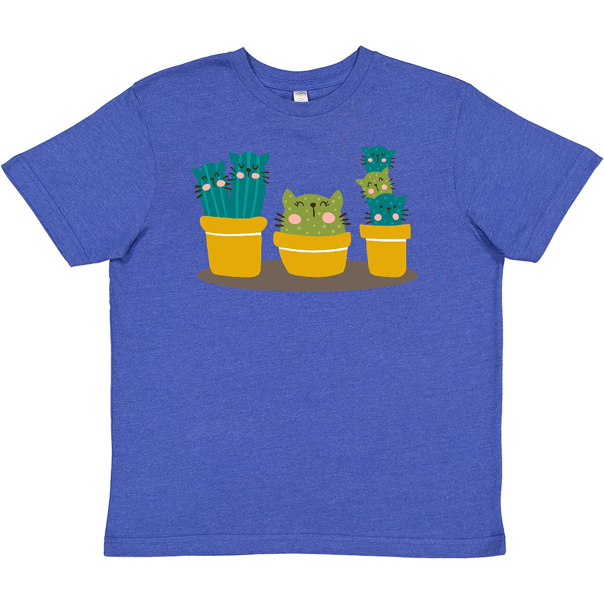 Inktastic Cactus Gardener Funny Cactus Plants Youth T-Shirt - Cute Cat & Succulent Design for Gardening Enthusiasts & Plant Lovers - Perfect for Casual Wear, Gifts & Outdoor Activities