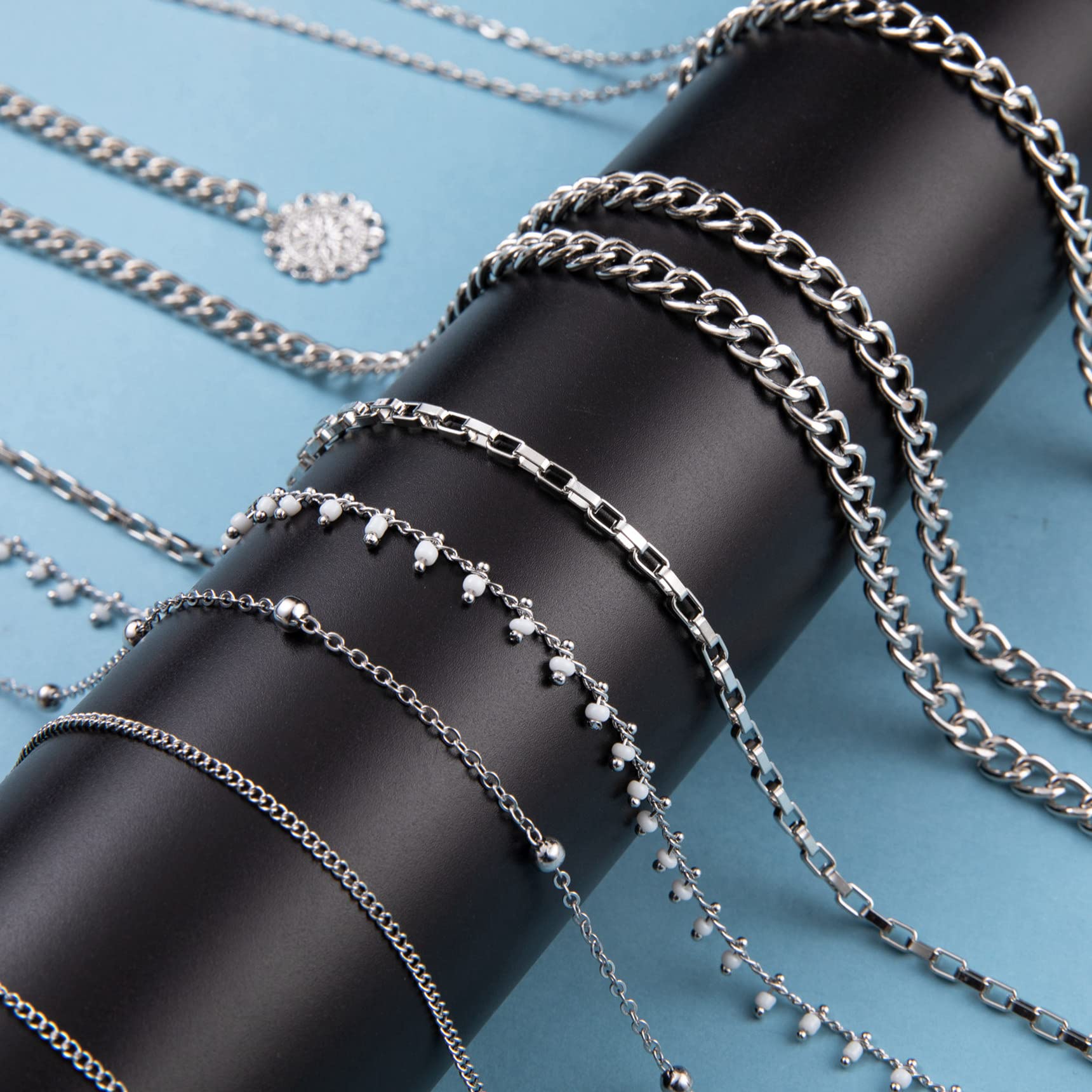9Pcs Adjustable Waist Belly Chain for Women - Boho Multilayer Body Jewelry for Summer Beach, Bikini, Festival & Vacation Accessories | Perfect for Pool Parties, Music Festivals and Tropical Getaways
