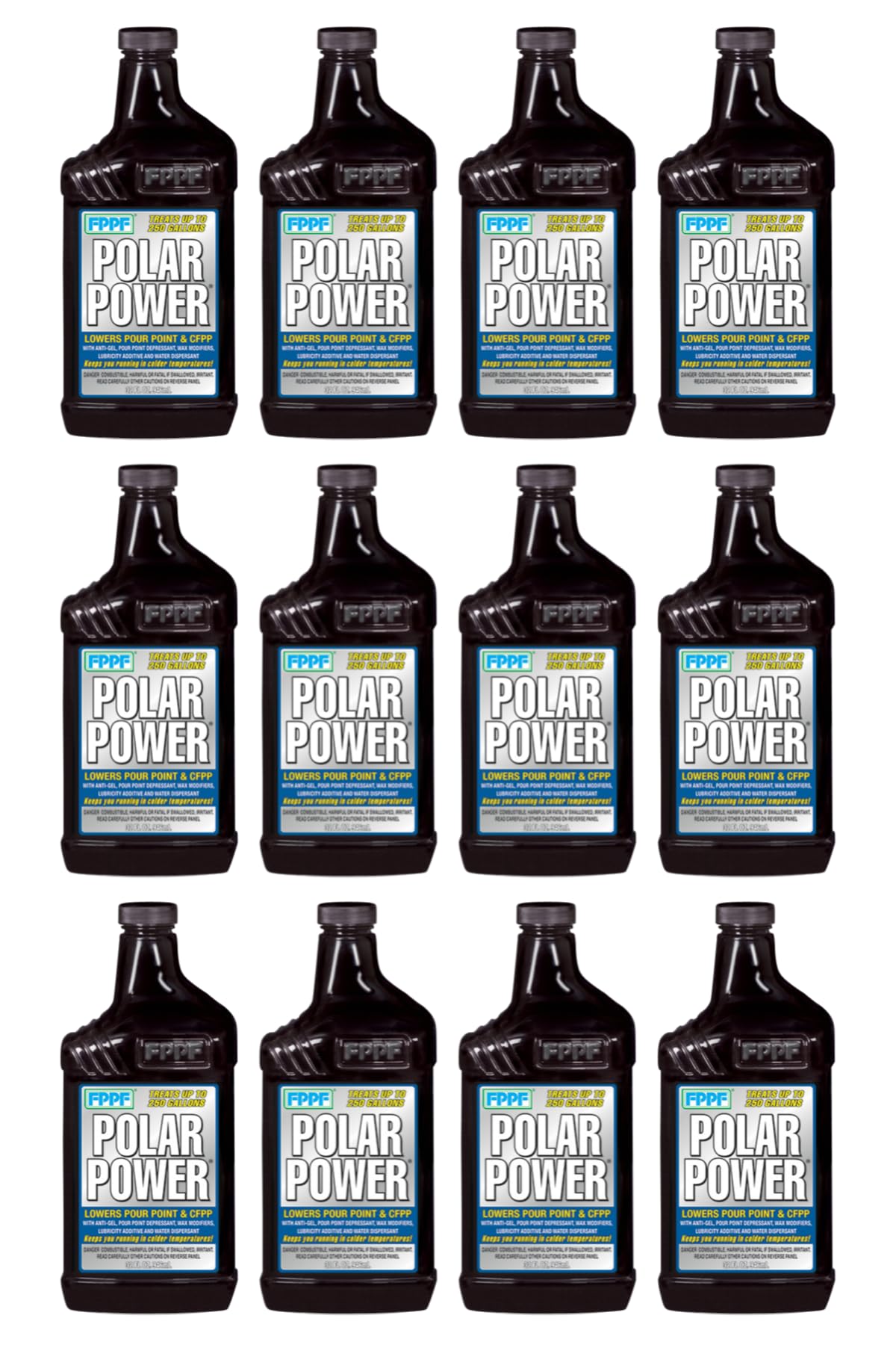 12-Pack FPPF Polar Power Diesel Treatment #90106 – Improve Fuel Efficiency & Prevent Gelling in Cold Weather – Ideal for Trucks, Heavy Equipment & Winter Driving