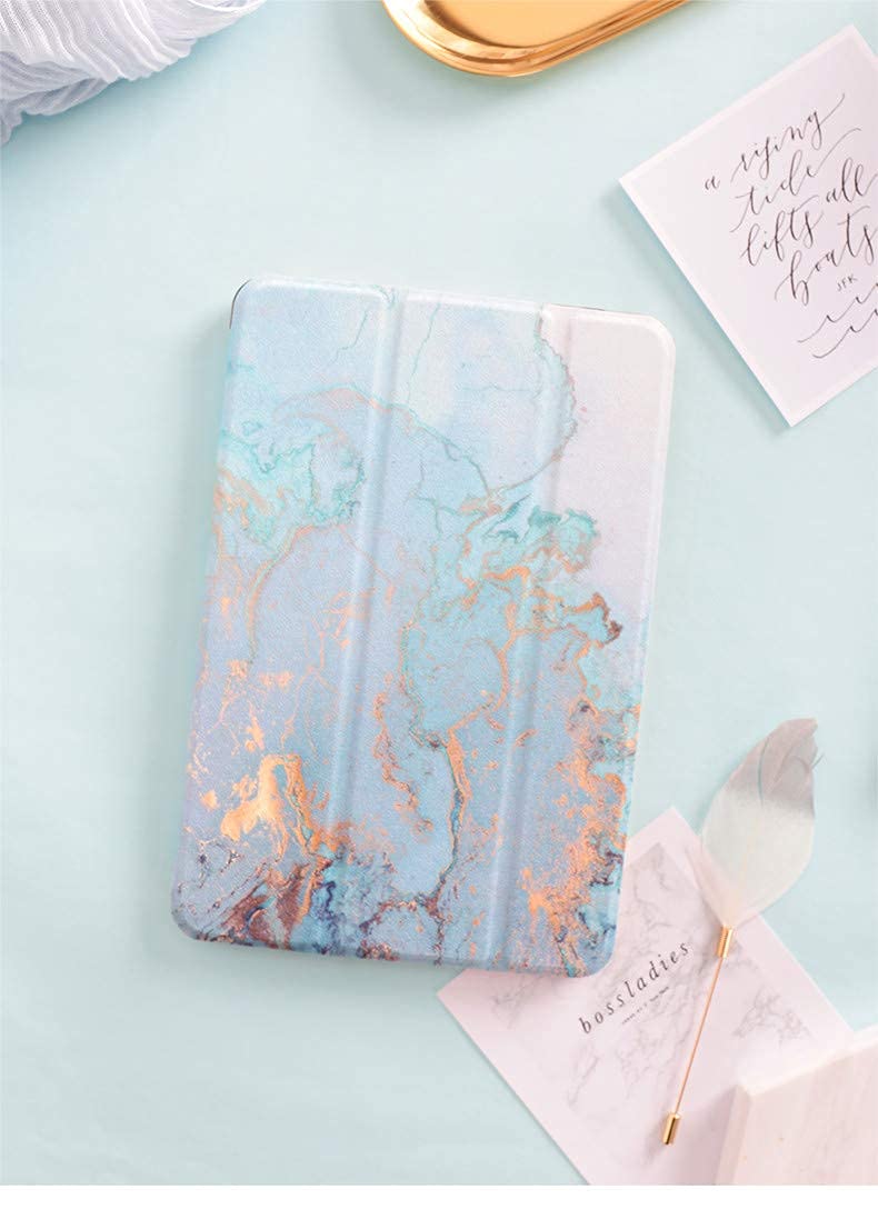 Marble Case for iPad Air 4th Generation 10.9 Inch - Ultra Thin Trifold Stand Magnetic Smart Cover with Auto Sleep/Wake | Perfect for Work, Travel & Home Use