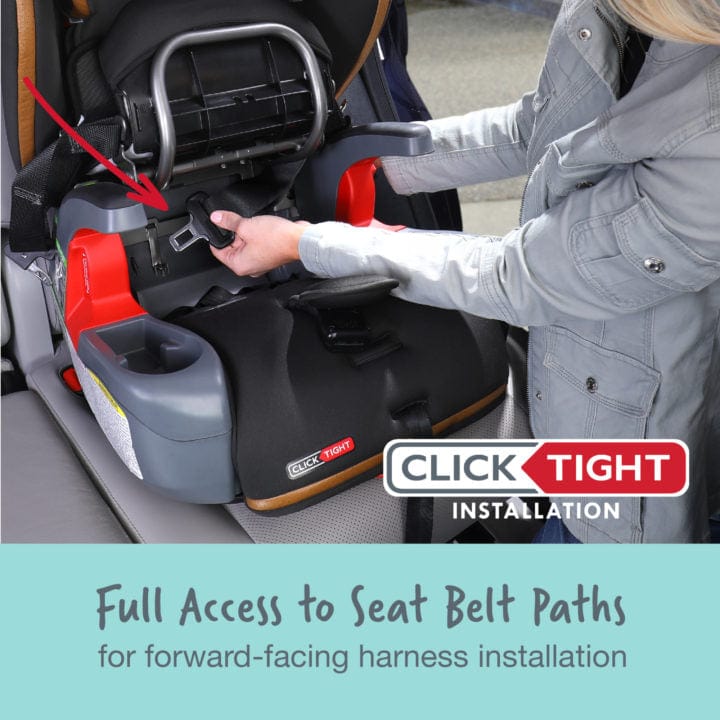 Britax Grow With You Clicktight Booster Car Seat - Safe & Adjustable for Kids 3-12 Years - Perfect for School, Travel & Family Road Trips