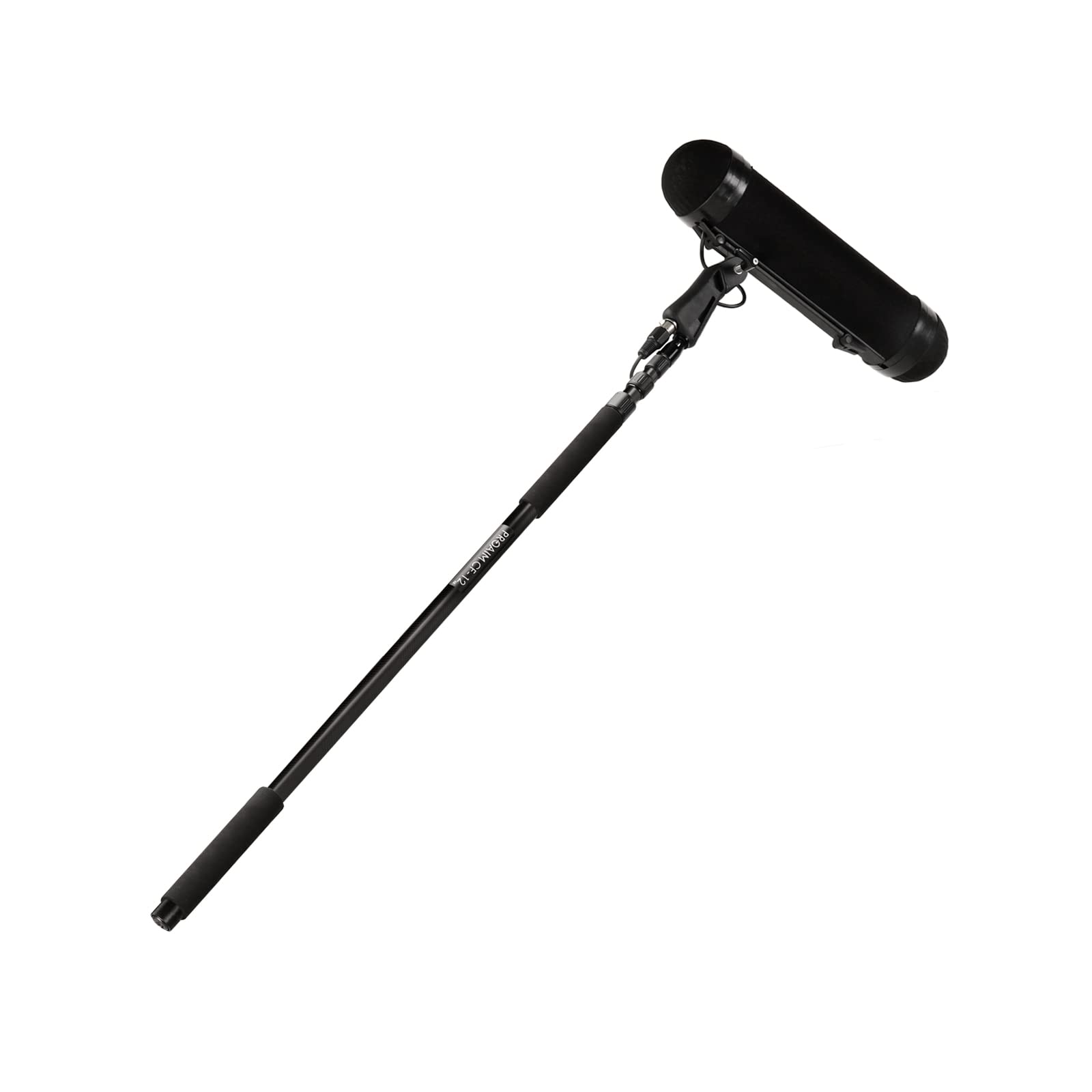 PROAIM 12ft Carbon Fiber Boom Pole with 40cm R Blimp Windscreen - Lightweight Microphone Boom for Professional Audio Recording - Perfect for Film, Podcast & Studio Use (BP12C-BMP40R)